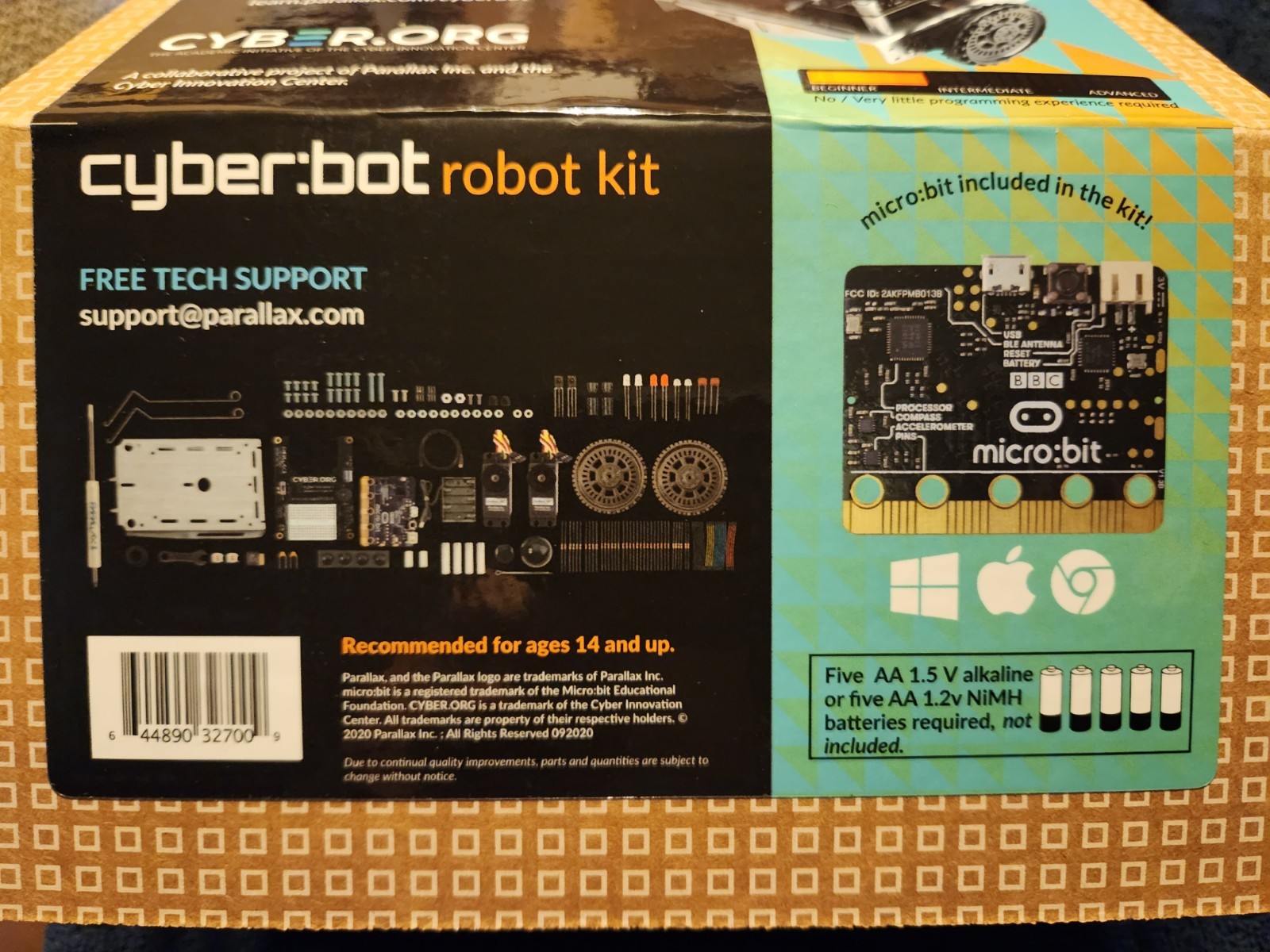 CYBER BOT Robot Kit 32700 NIB Python Micro Bit Parallax Inc Cyber Innovation NEW