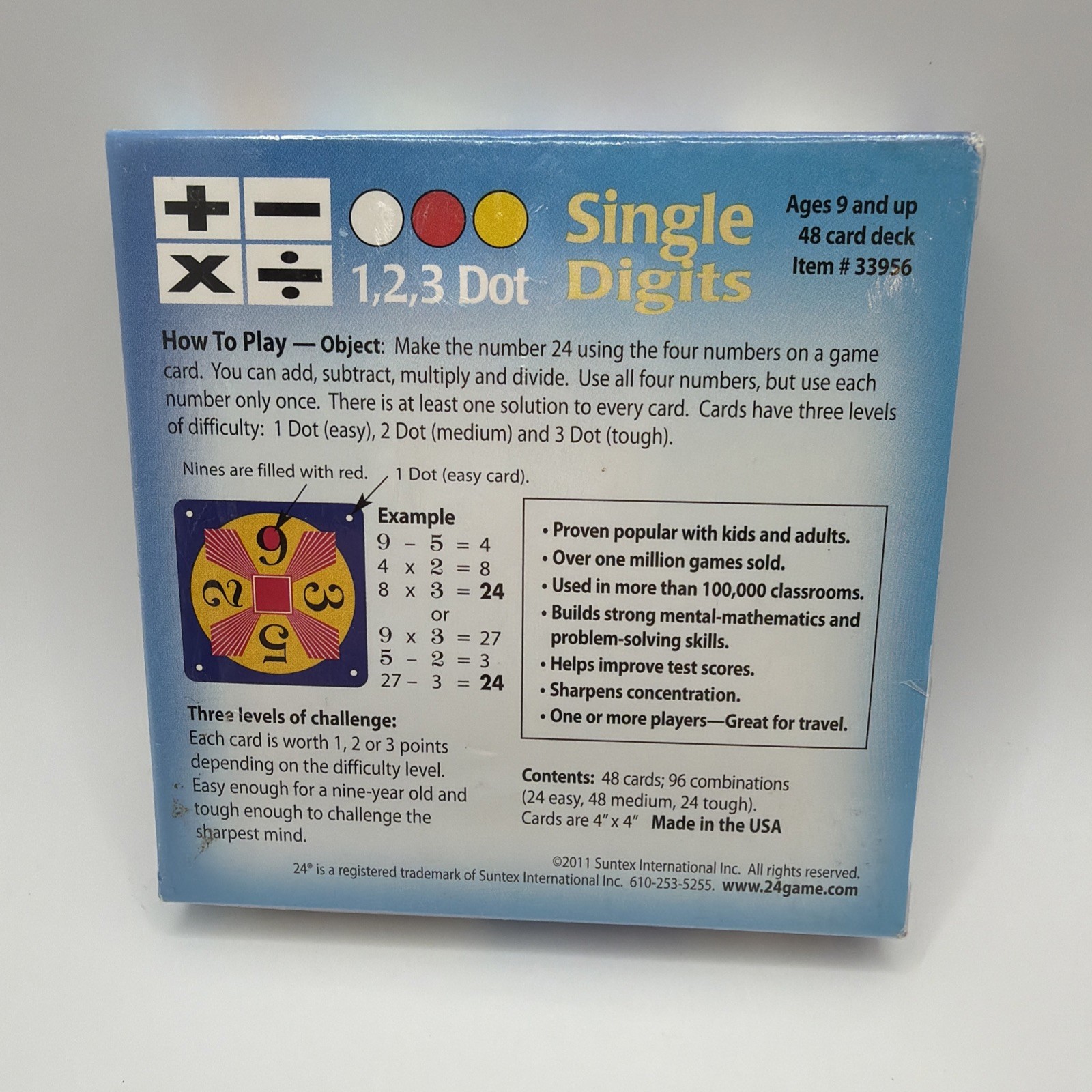 24 Game Double Digits 1 2 3 Dot Math Game Complete Math Learning Family Fun