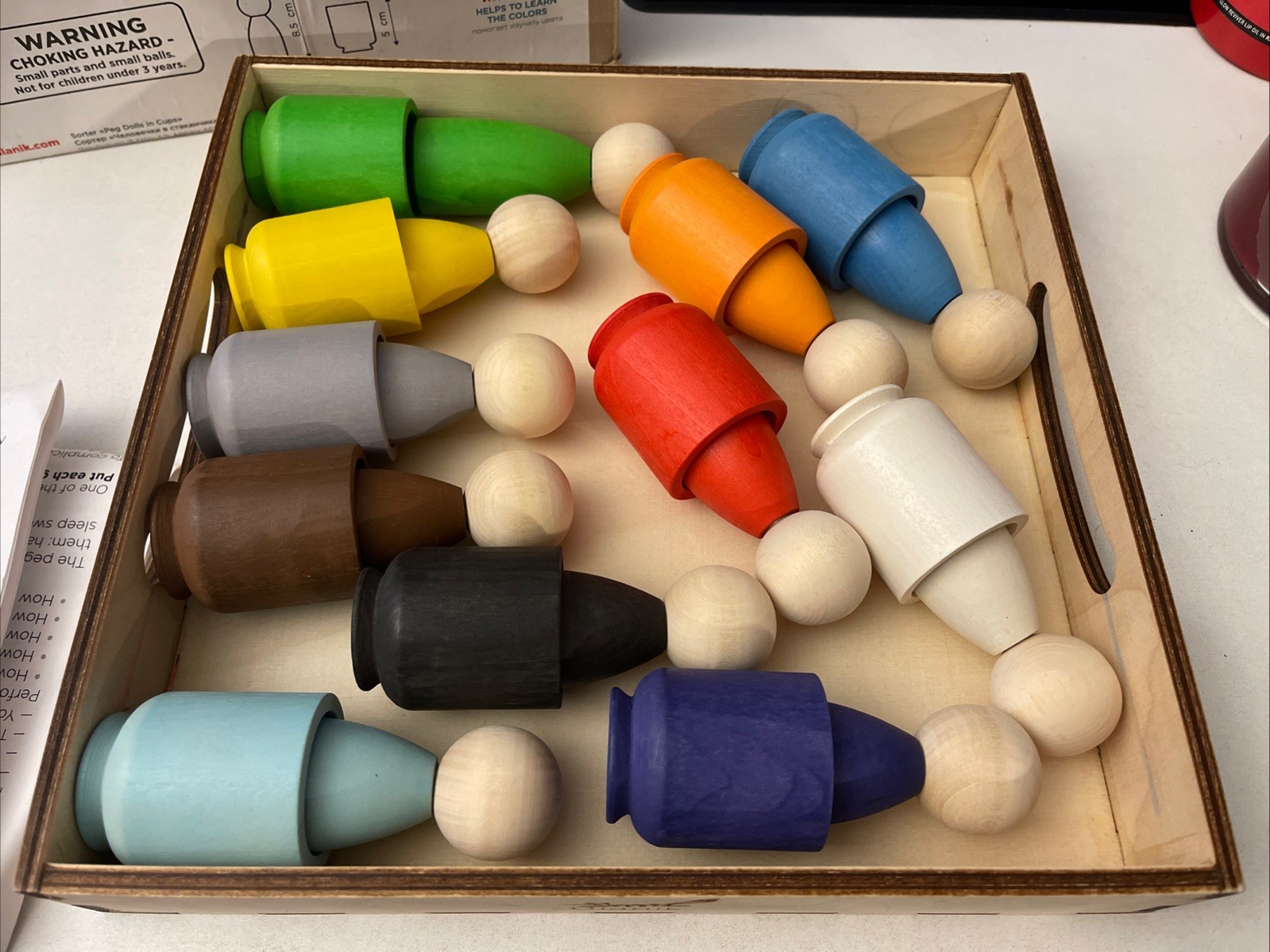 Peg Dolls for Sorting Toddlers Montessori Toys for 3+ Year Olds