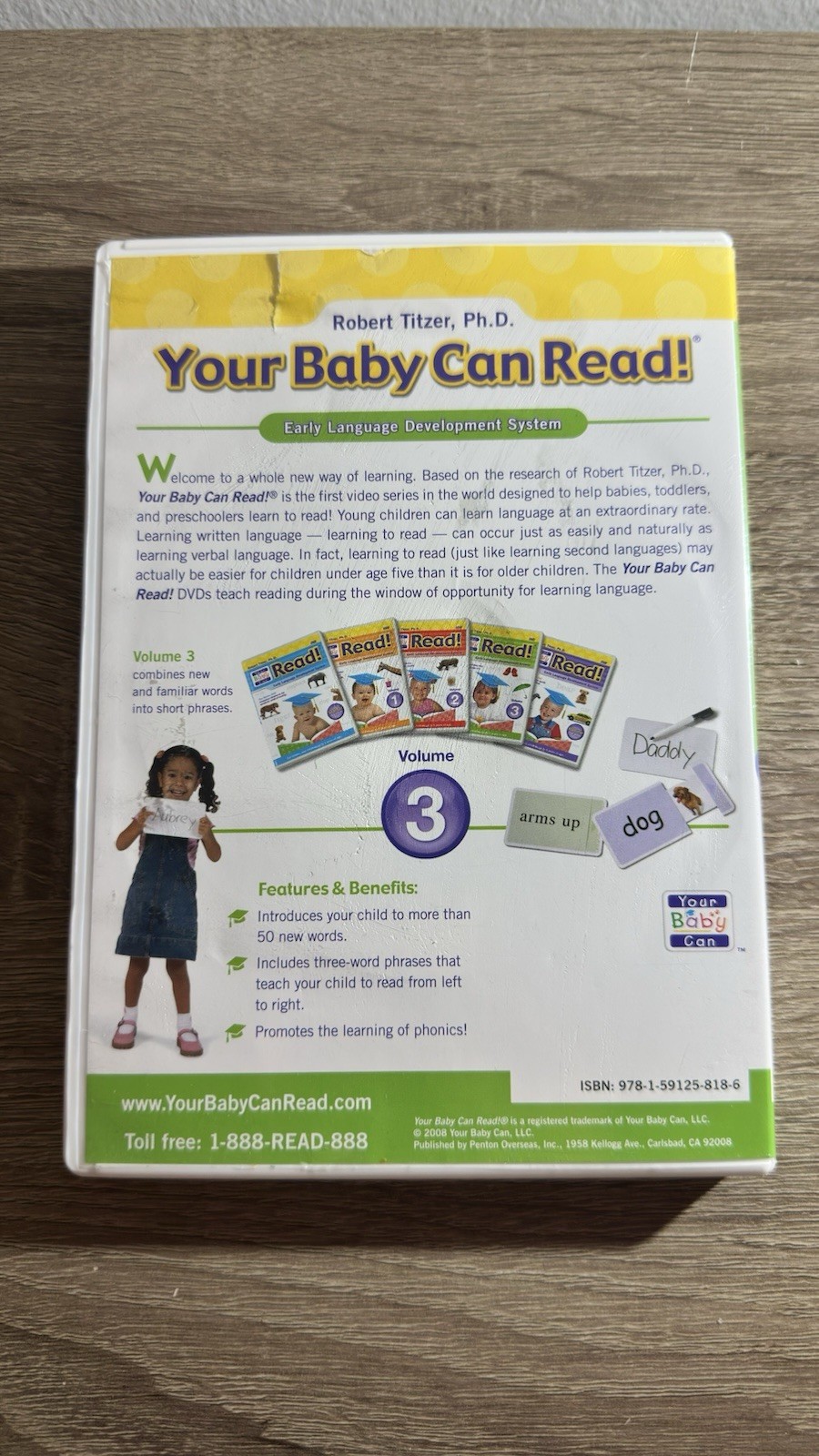 Your Baby Can Read Early Language Development System Volumes 1-3 DVD Ages 0-5