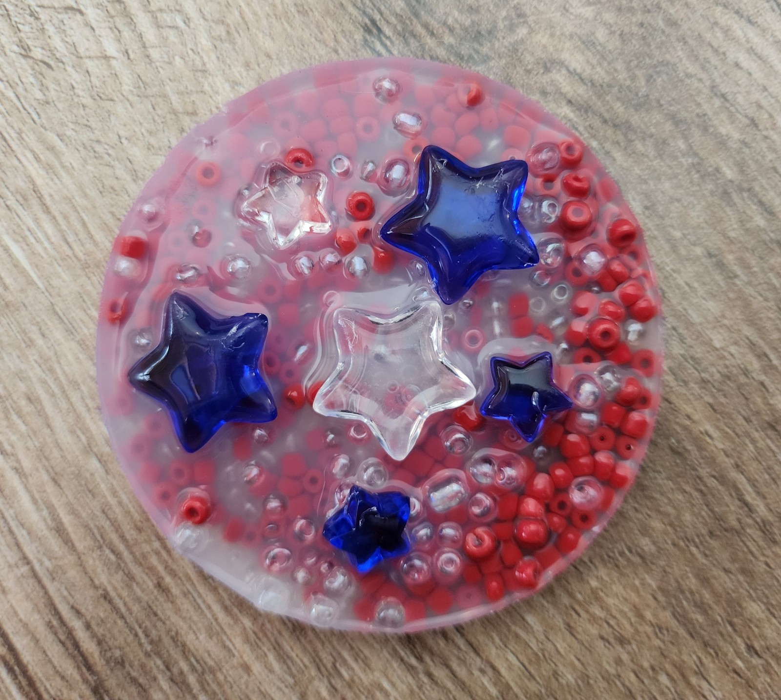 Red, White and Blue Stars Picky Pad Fidget Toy Stress Relief Anxiety Sensory