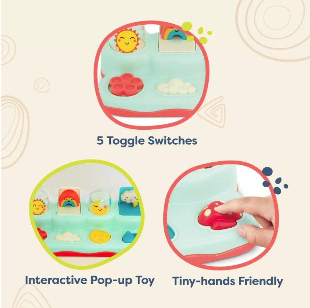B. toys – Interactive Toy – Pop-Up Buddies: Educational Baby & Toddler Toy for M