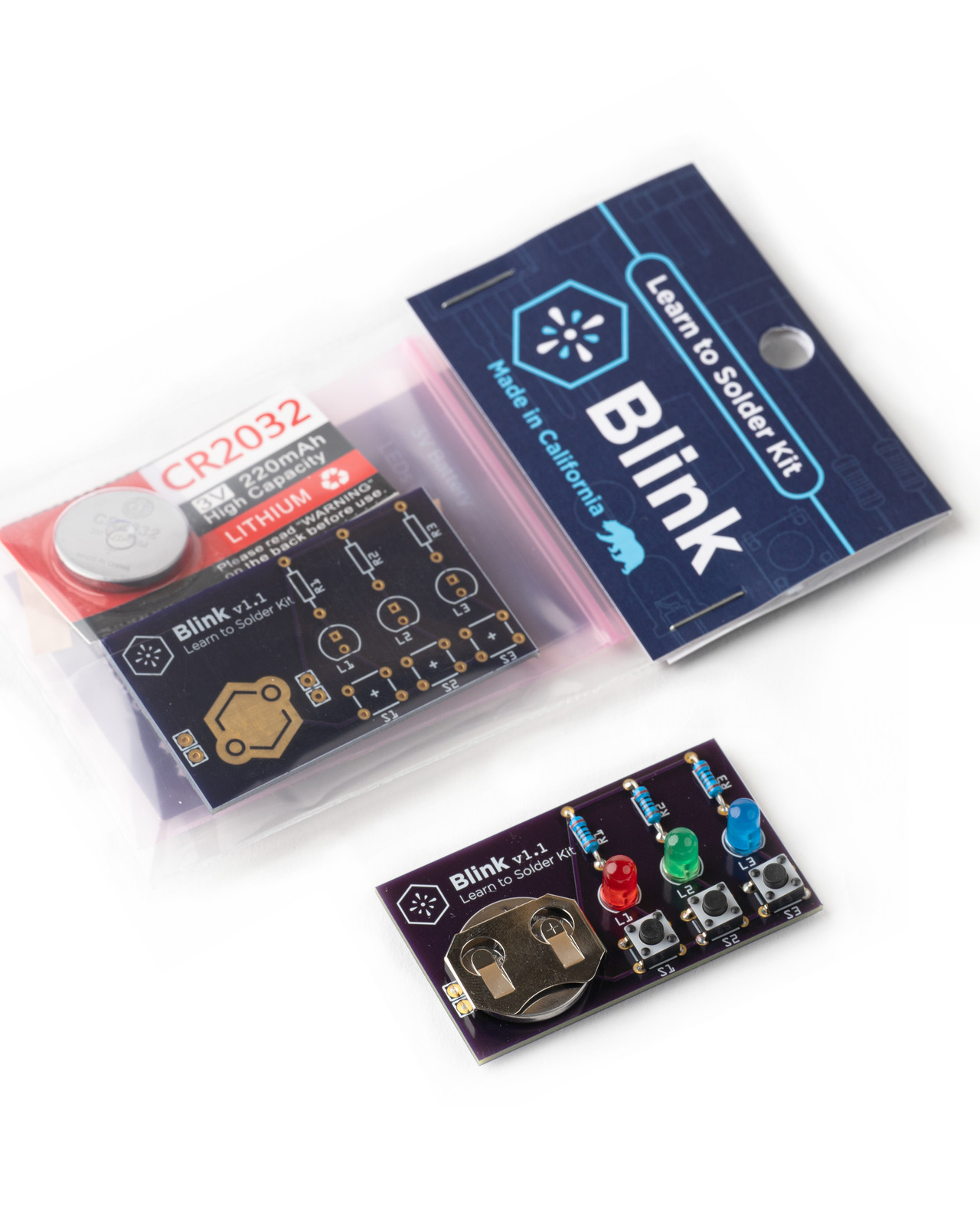 Learn To Solder Kits Blink Soldering Practice Kit [LSK-BLINK-INDV]