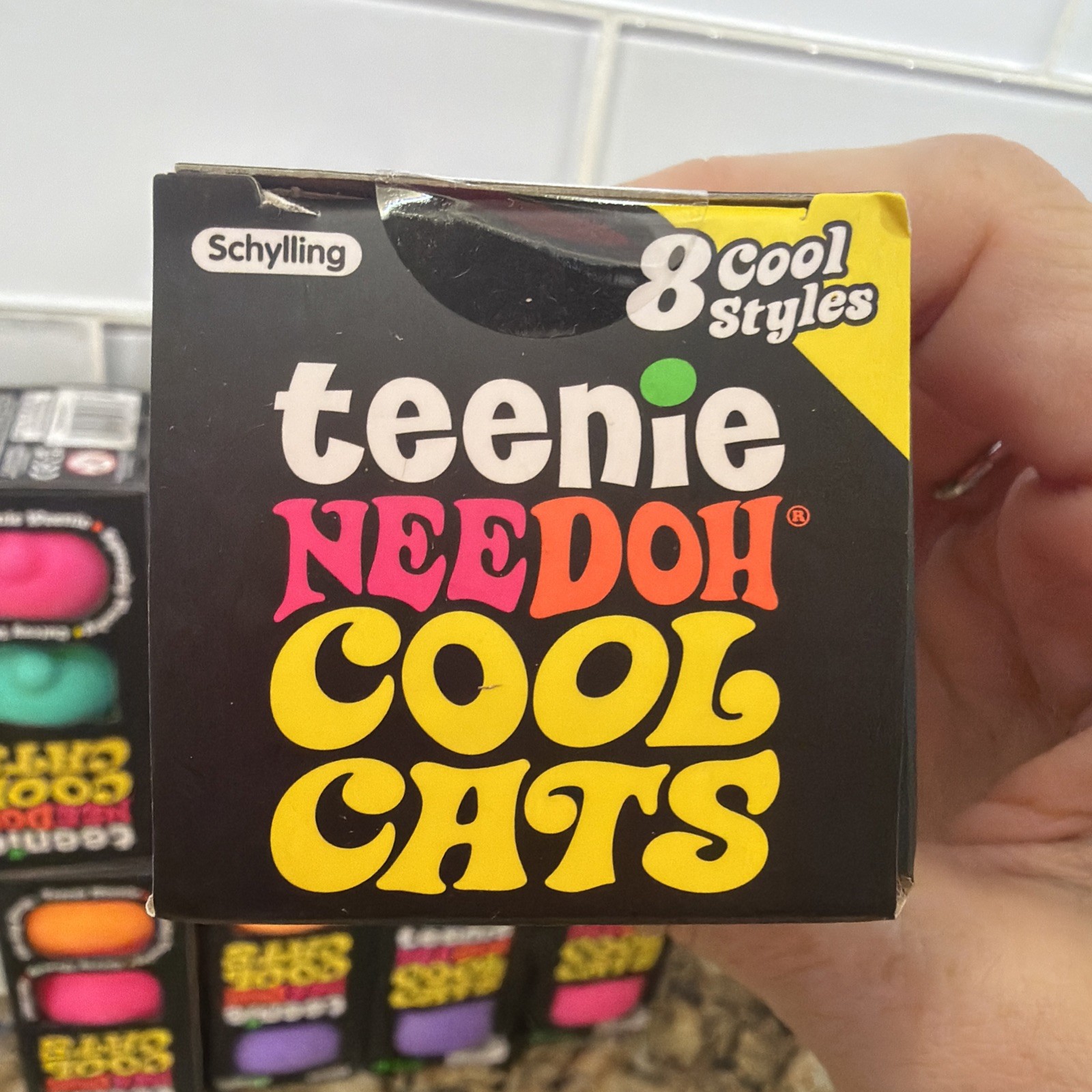 Schylling Teenie Nee Doh Cool Cats ONE 3 Pack Squishy NeeDoh per order