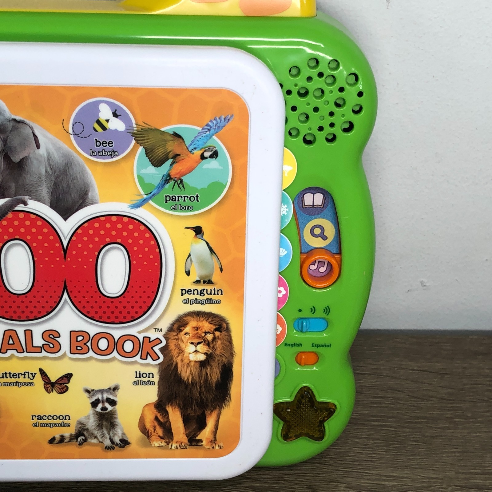 Leap Frog 100 Animals Book English Spanish Electronic Learning Toy 2020 Works 8″