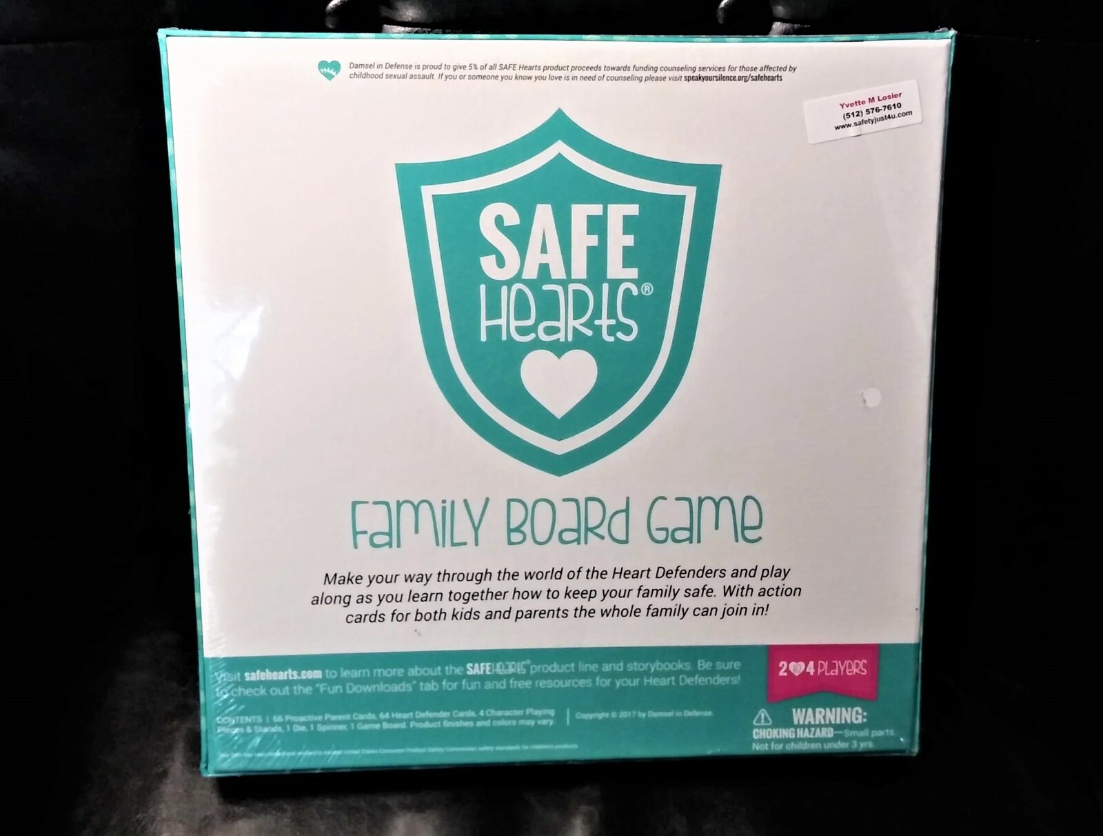 Safe Hearts Family Board Game Safety Awareness Education Damsel In Defense NEW