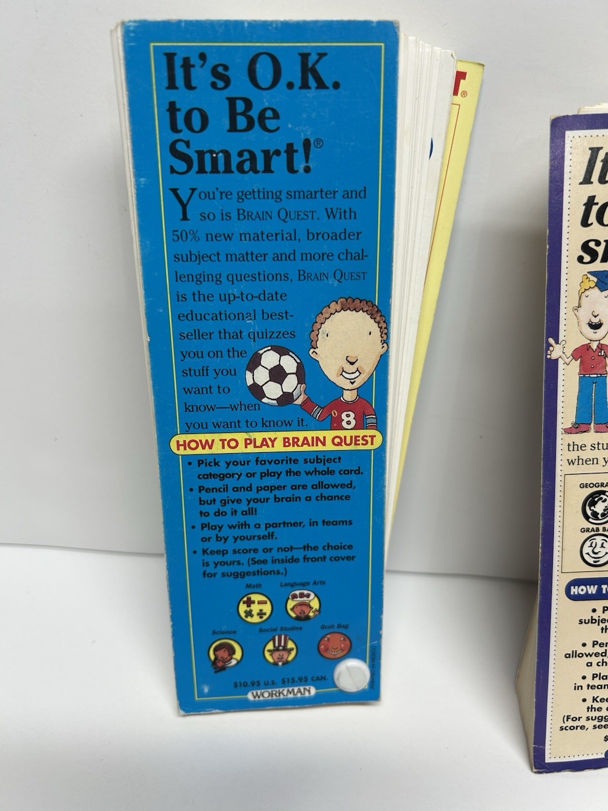 Vintage BrainQuest 3rd,6th&7th Grade Cards 1500 Q&A plus 3rd/4th Grade Card Game