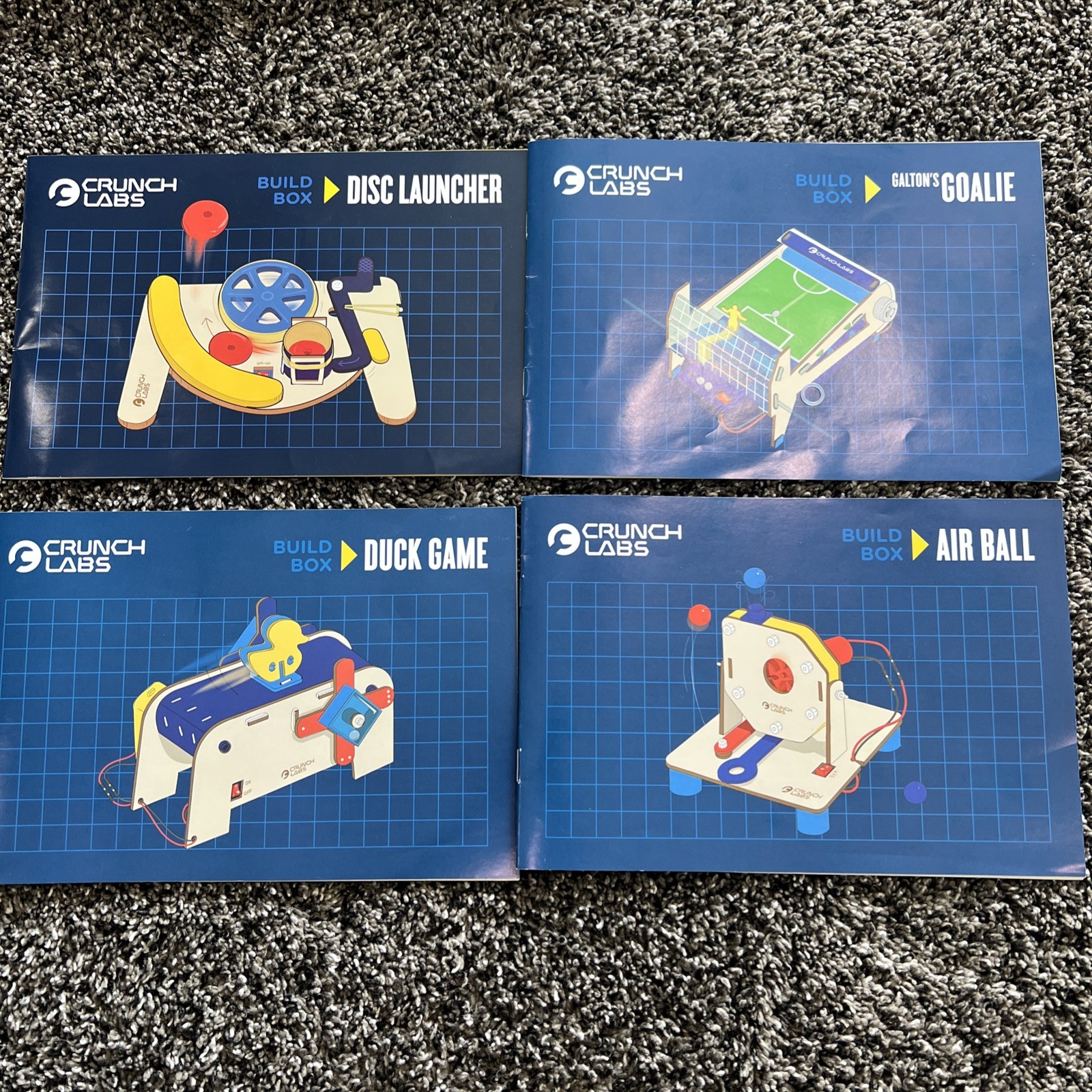 Crunch Labs By Mark Rober. Lot of 19 Kits Built And Parts ALL MANUALS!! YR 1 & 2