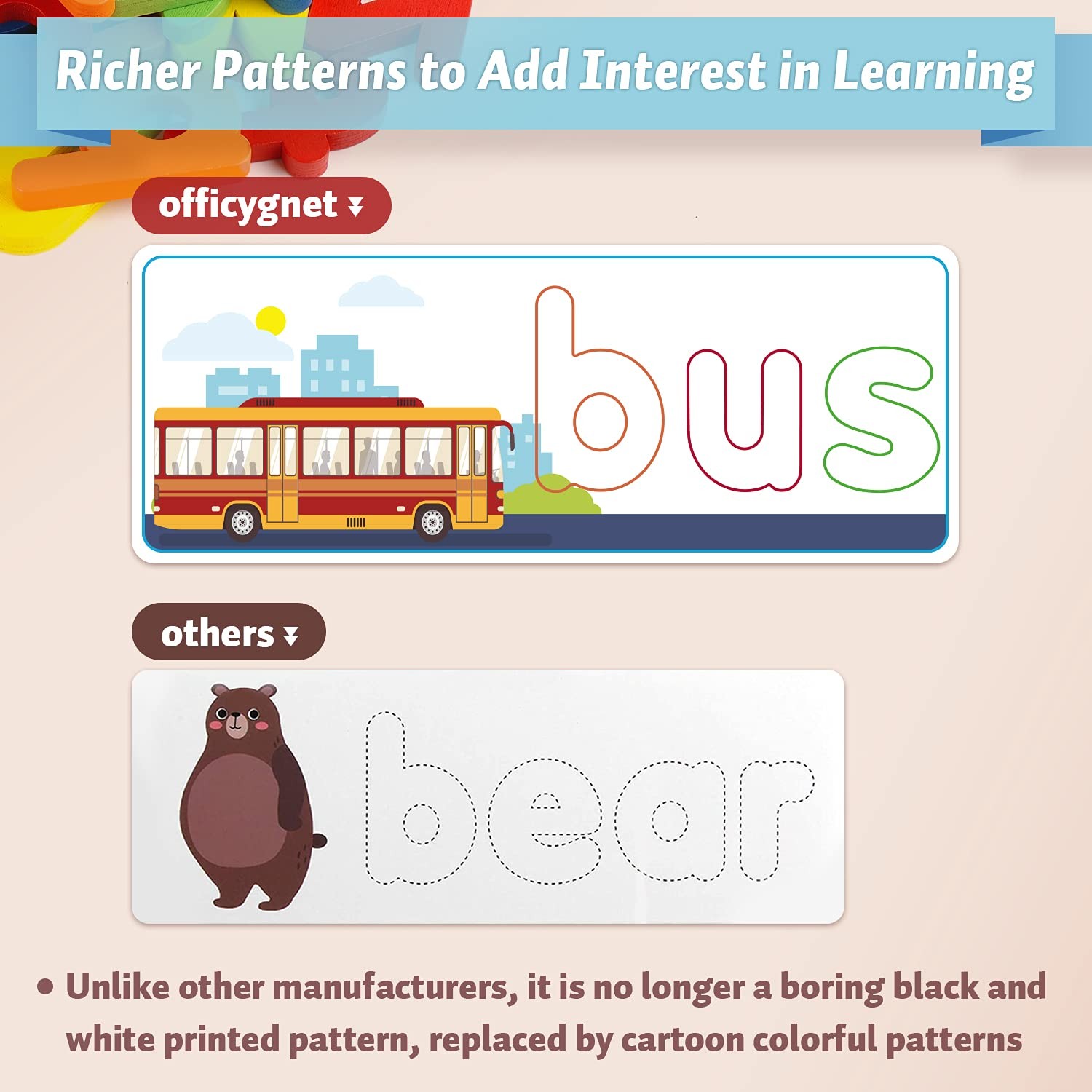 Learning Toys for 2 3 4 5 6 Years Old Boys and Girls, See & Spell CVC Word Bu