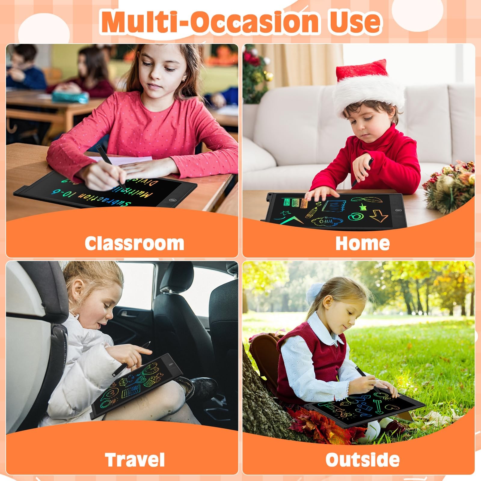 cimetech LCD Writing Tablet, Toys Gifts for 3-8 Year Old 12”, 12” Black