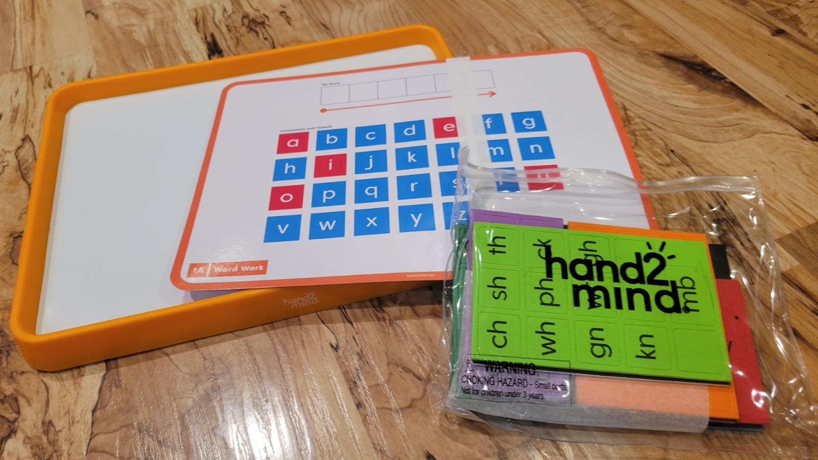 Hand2Mind Magnetic Word Work Board With Tiles