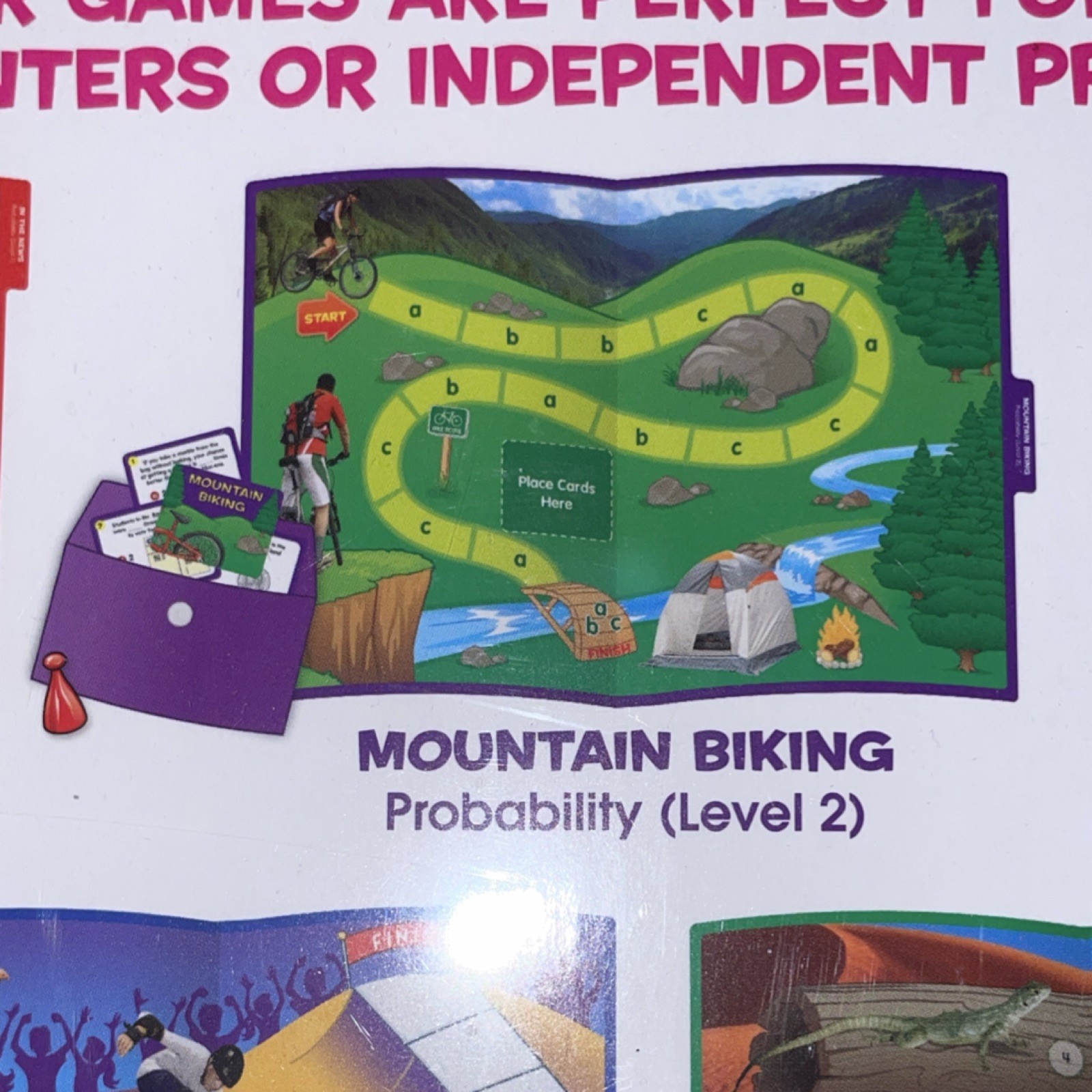 Lakeshore Data & Probability Elementary Folder With 10 Games for Ages 9+