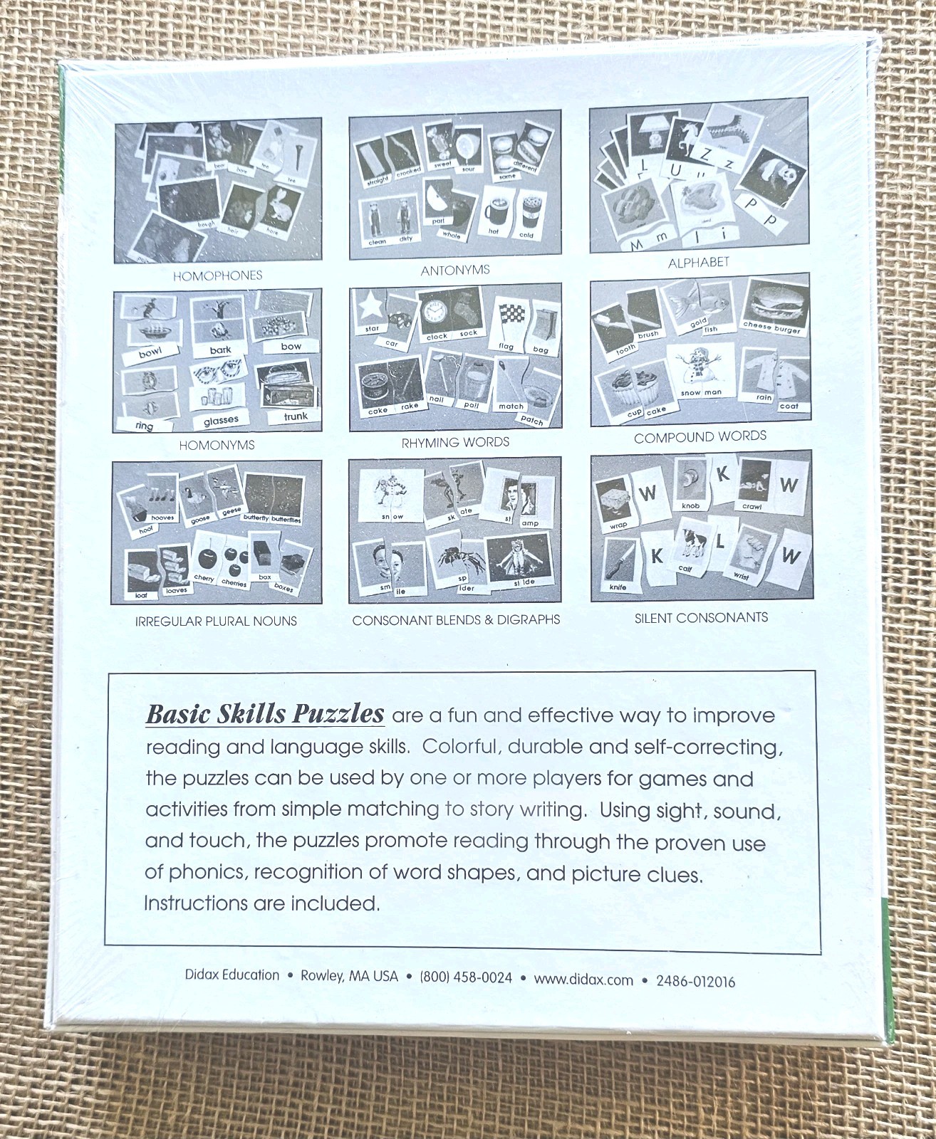 Didax Ed Resources Basic Skills Puzzle Synonyms Grammar 60pc