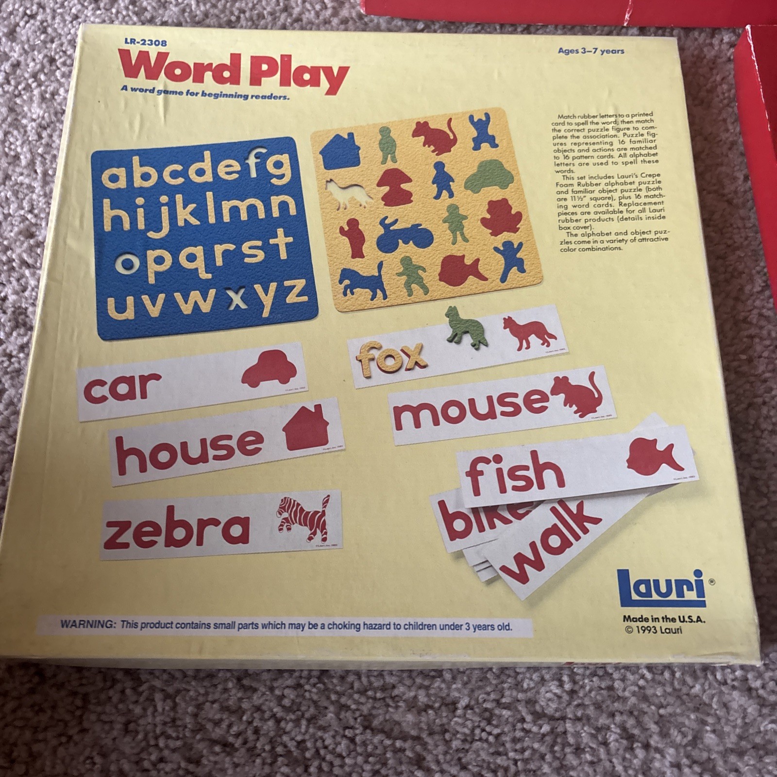 3 Lauri Crepe Foam Alphabet Letters A to Z Word Puzzles Homeschool 1980/90’s
