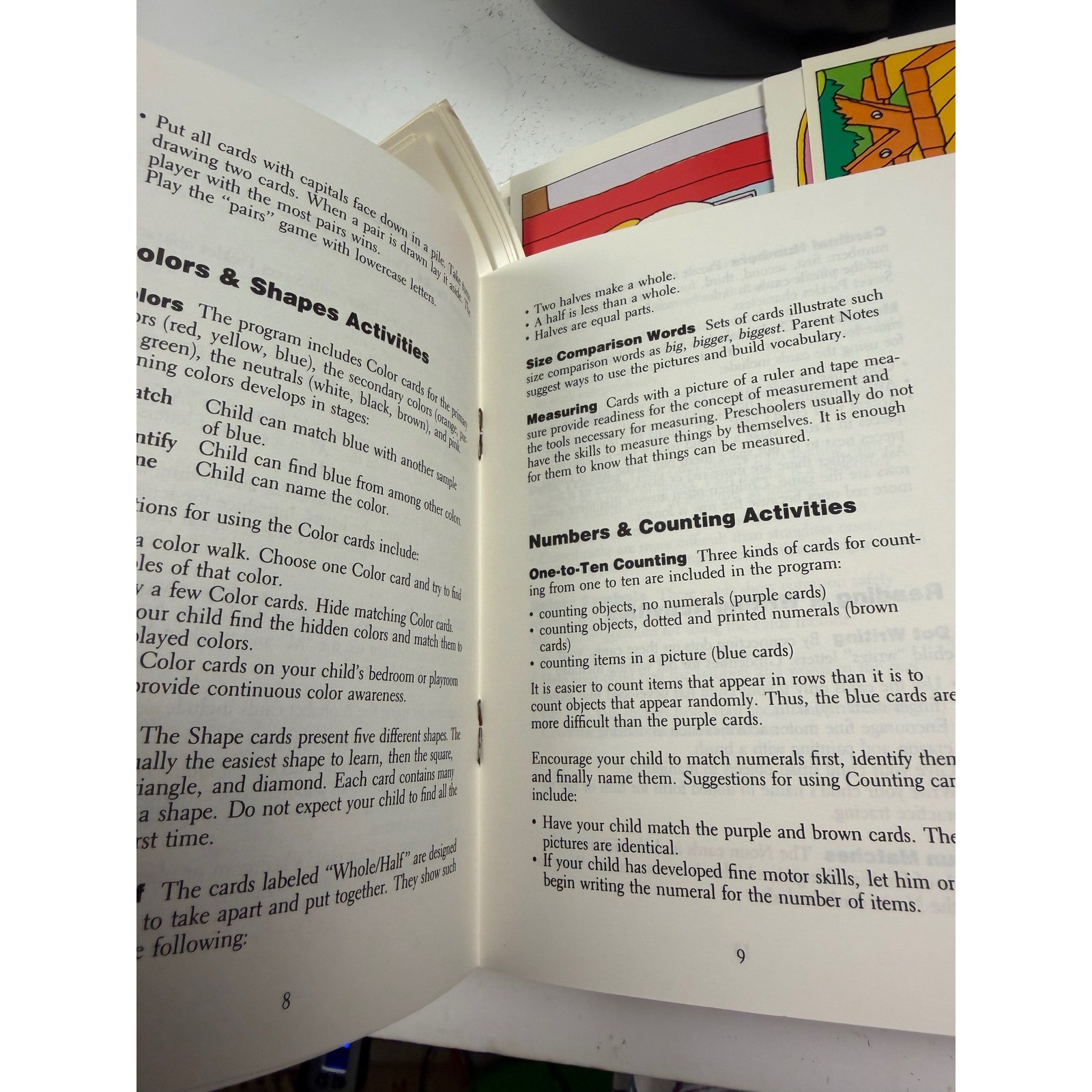 Vintage Sweet Pickles Preschool Program Bus Box Activity Cards ’87 Weekly Reader