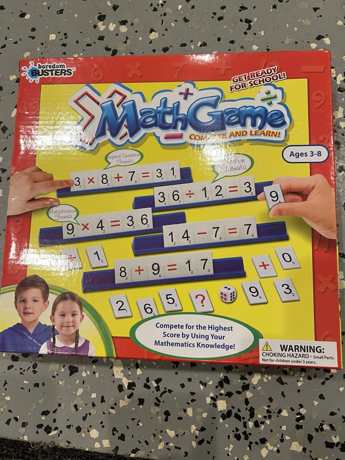 Boredom Busters Math Game Compete and Learn Educational Get Ready For School Cl