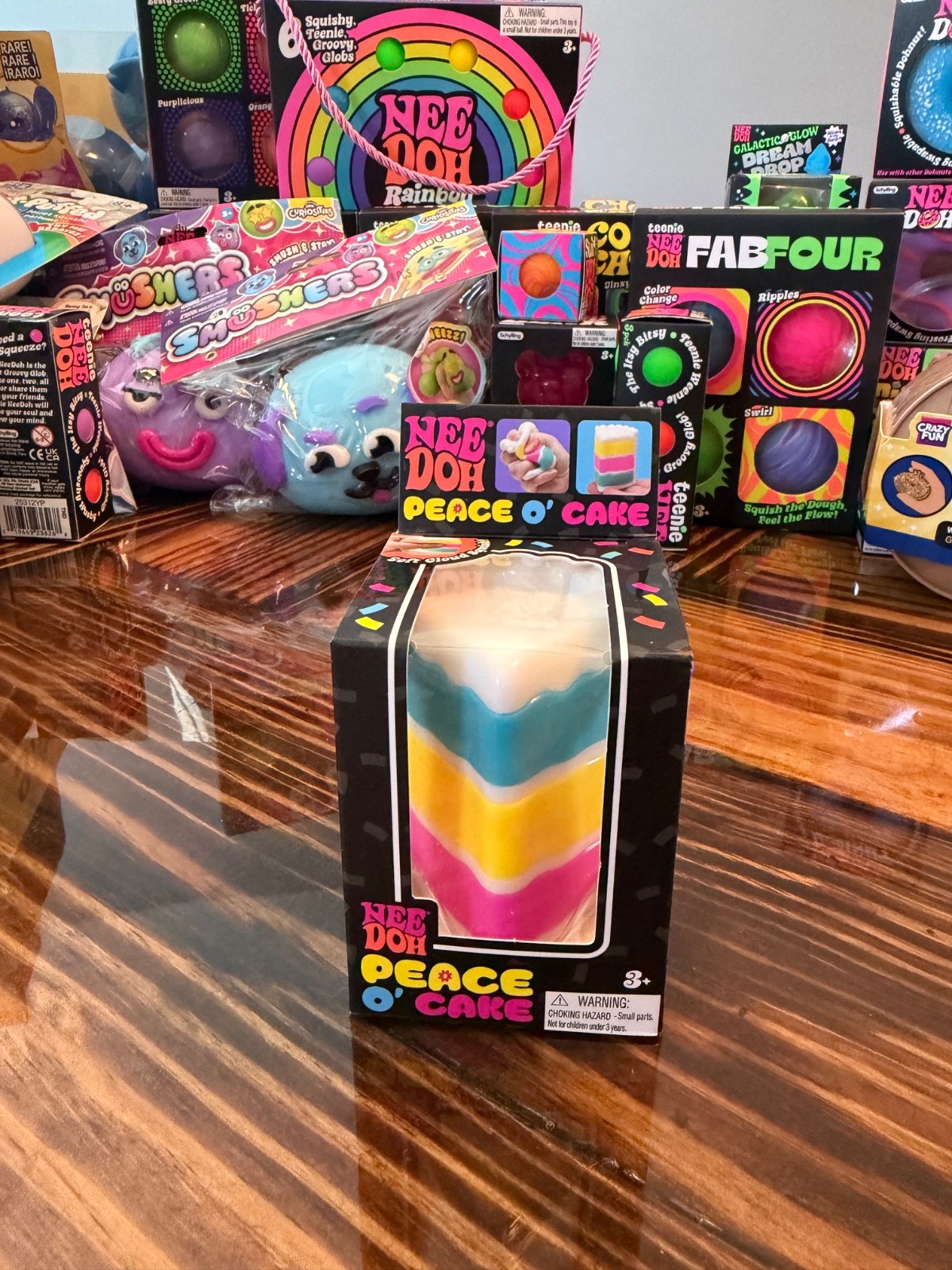 NeeDoh Peace O’ Cake Multi-Color – RARE – Extremely Hard to Find – New