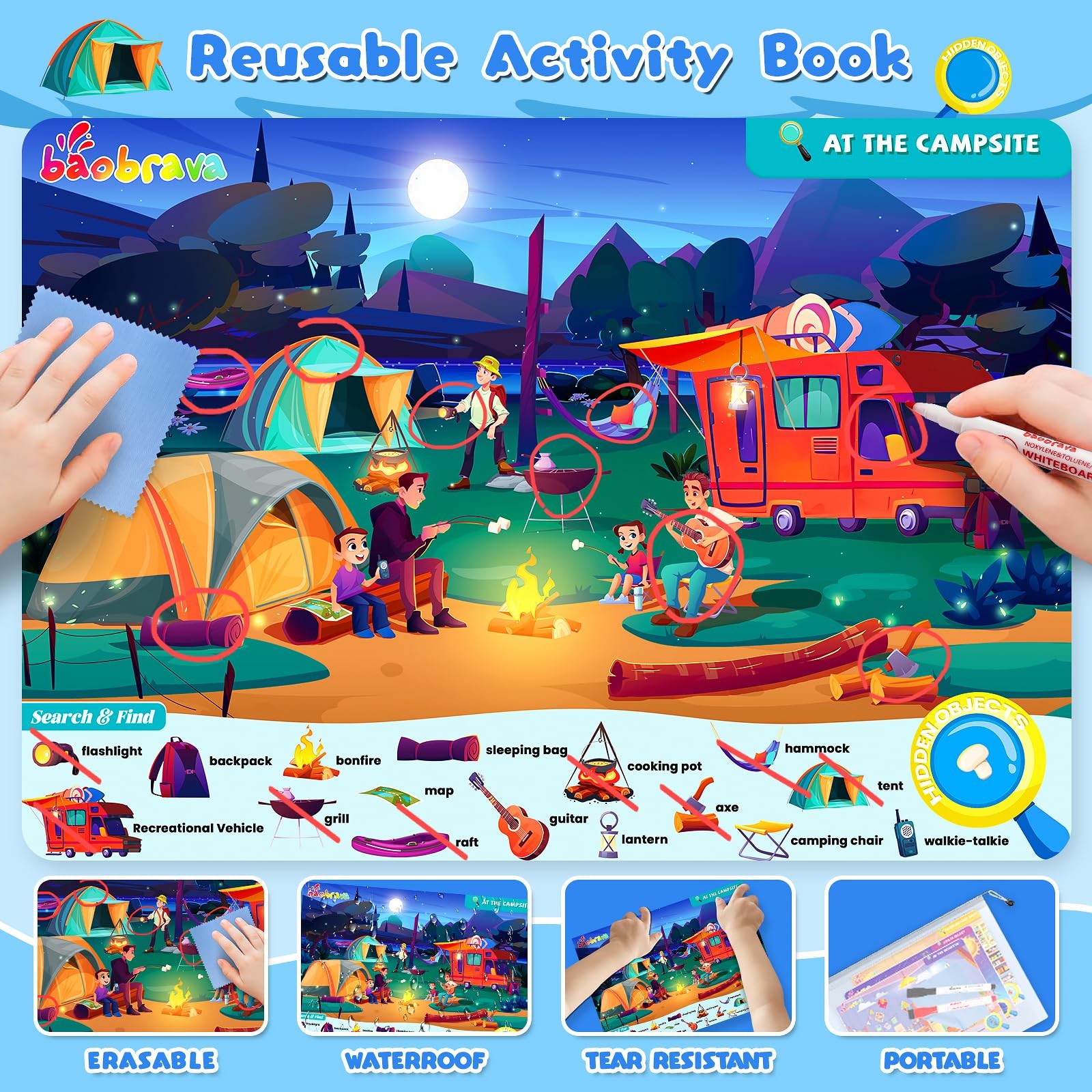 Search and Find Game Books – Preschool Learning Activities for Age 3-8, Trave…