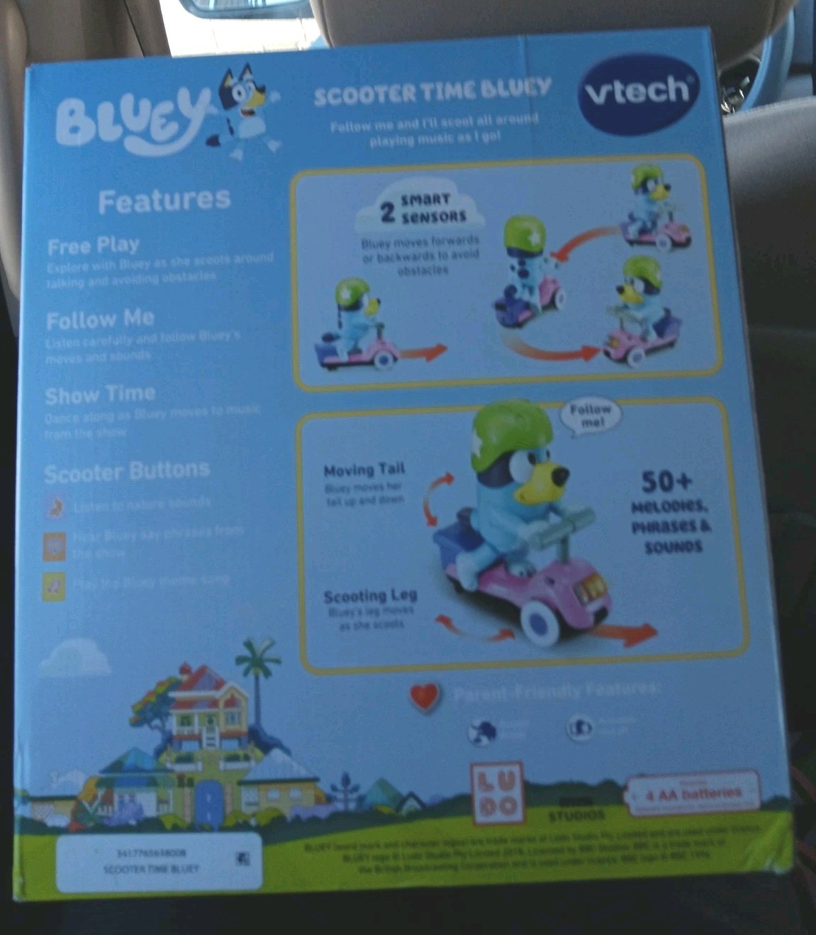 VTech Bluey Scooter Time Interactive Toy w/ Lights Sounds Songs Obstacle Games