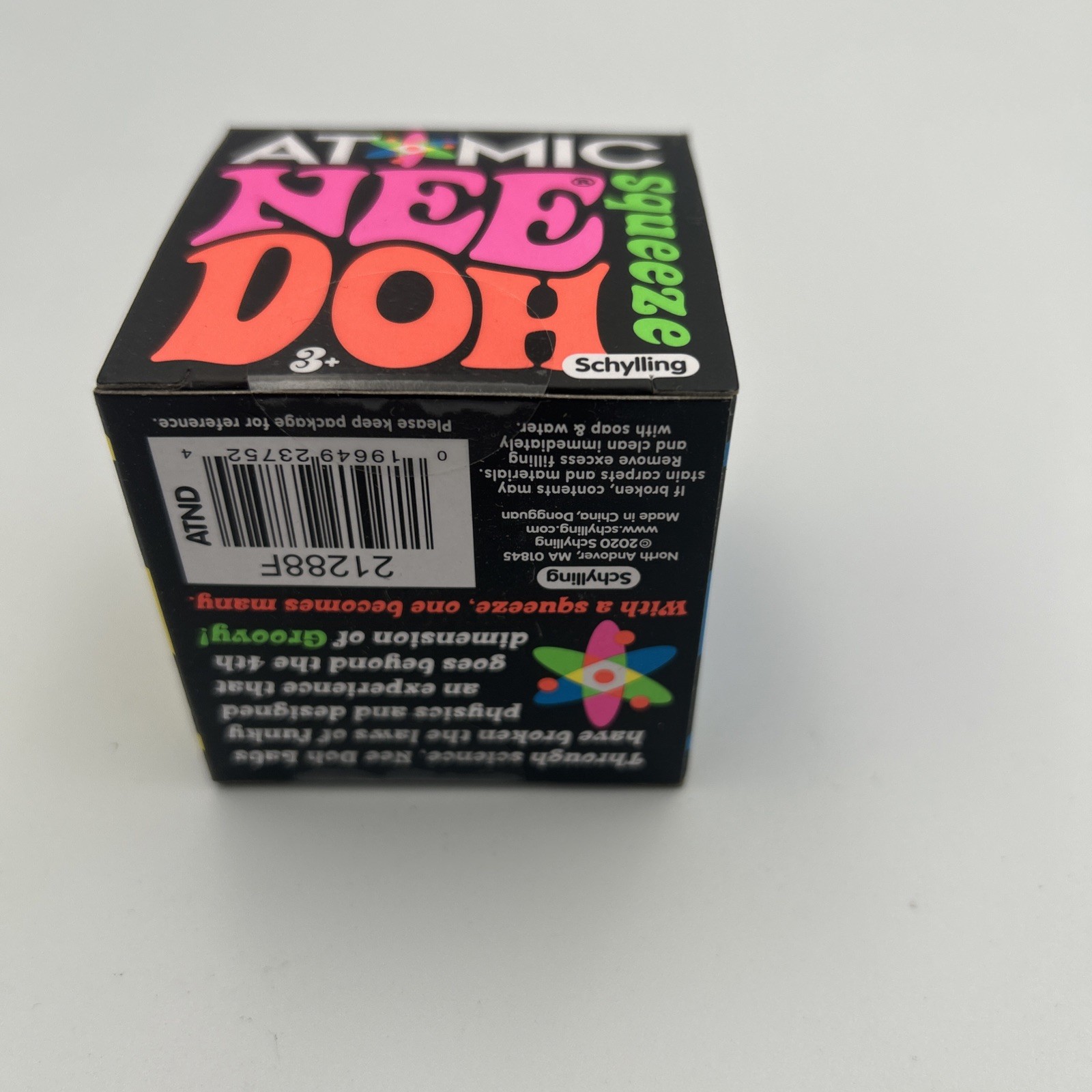NEW Schylling NeeDoh Atomic Squeeze Ball Blue Pink RARE AUTHENTIC Nee Doh
