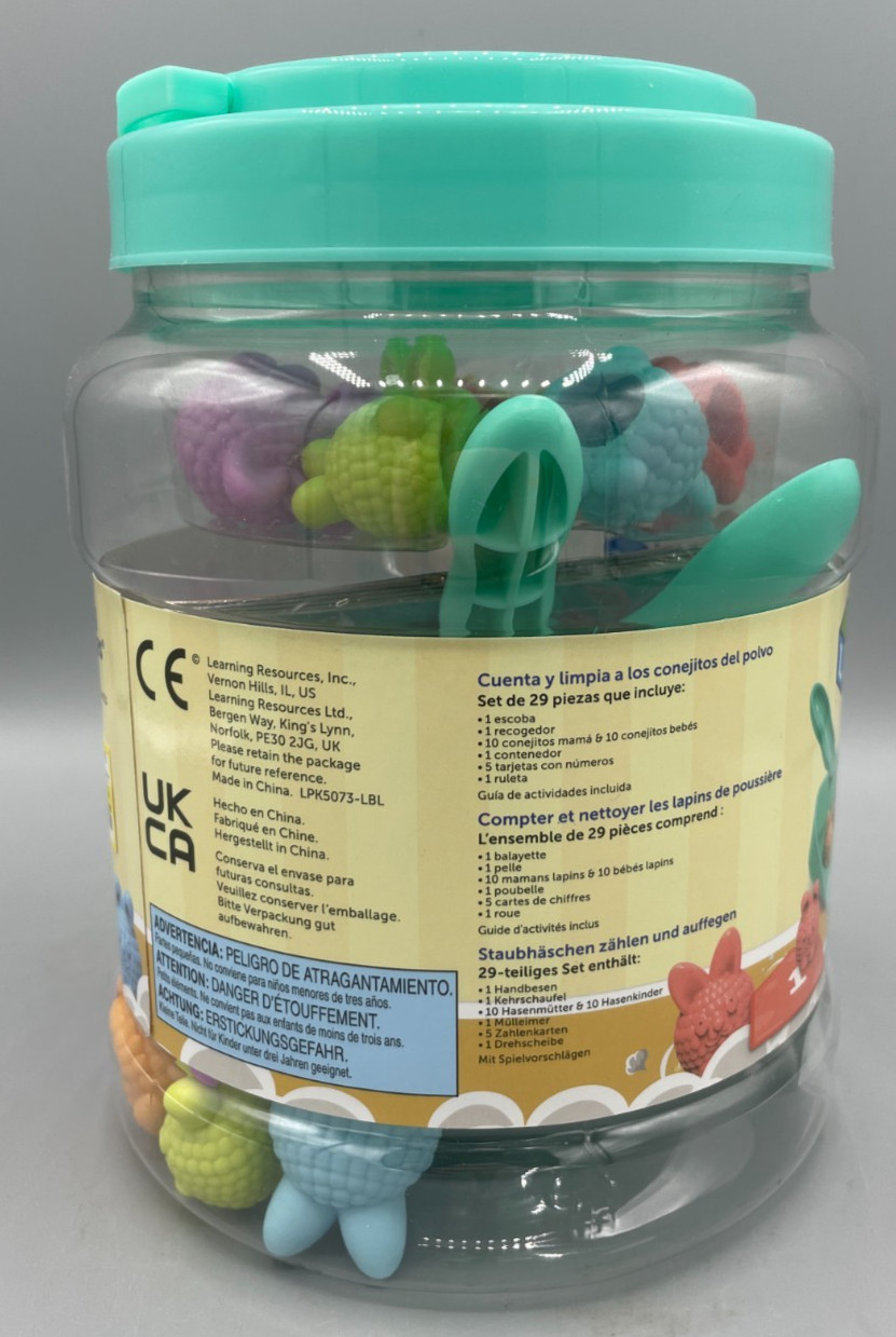 Learning Resources Count & Clean Dust Bunnies Activities Educational Toys Set