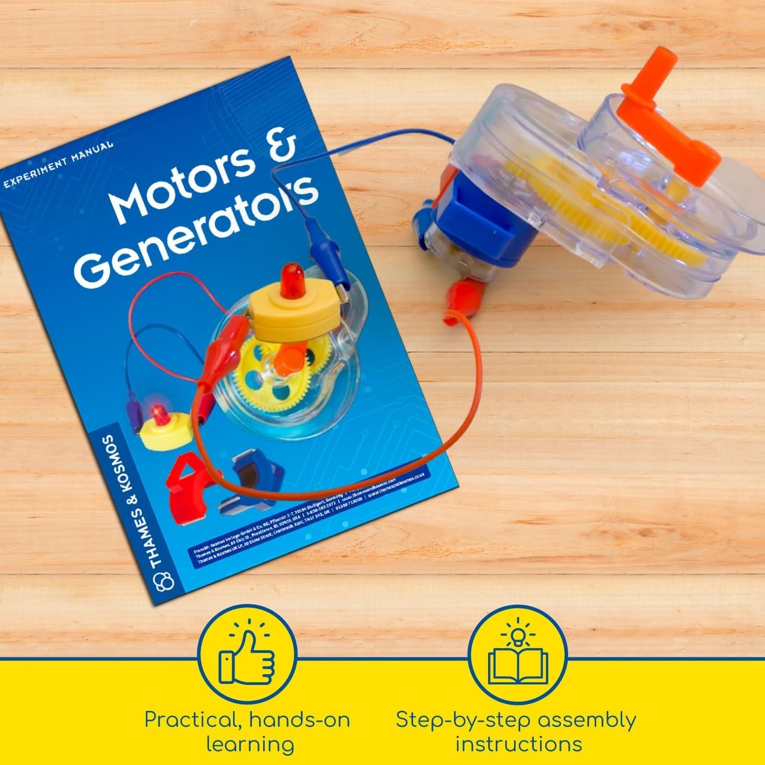 Electric Motor & Generator STEM Kit for Kids Ages 8+ | 25 Experiments with Co…
