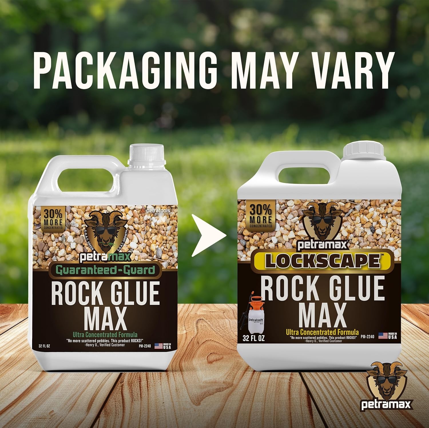 Max Rock Glue for Landscaping, 32 Ounce – Ground Coverage (50 Sq Ft)