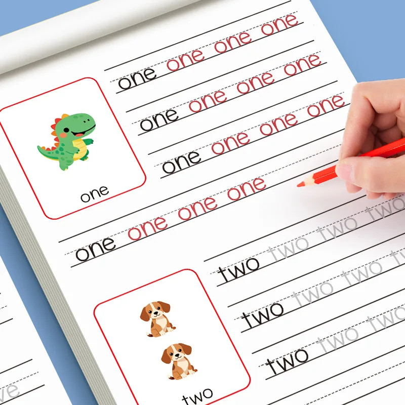 32-Page Kids Handwriting Practice Book English Alphabet Letters Pen Control Toy