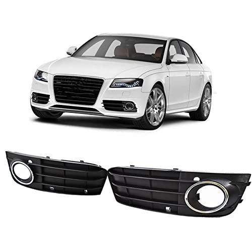 Front Bumper Fog Light Grille Grill Cover Replacement for A4 B8 A4L 2009-2012