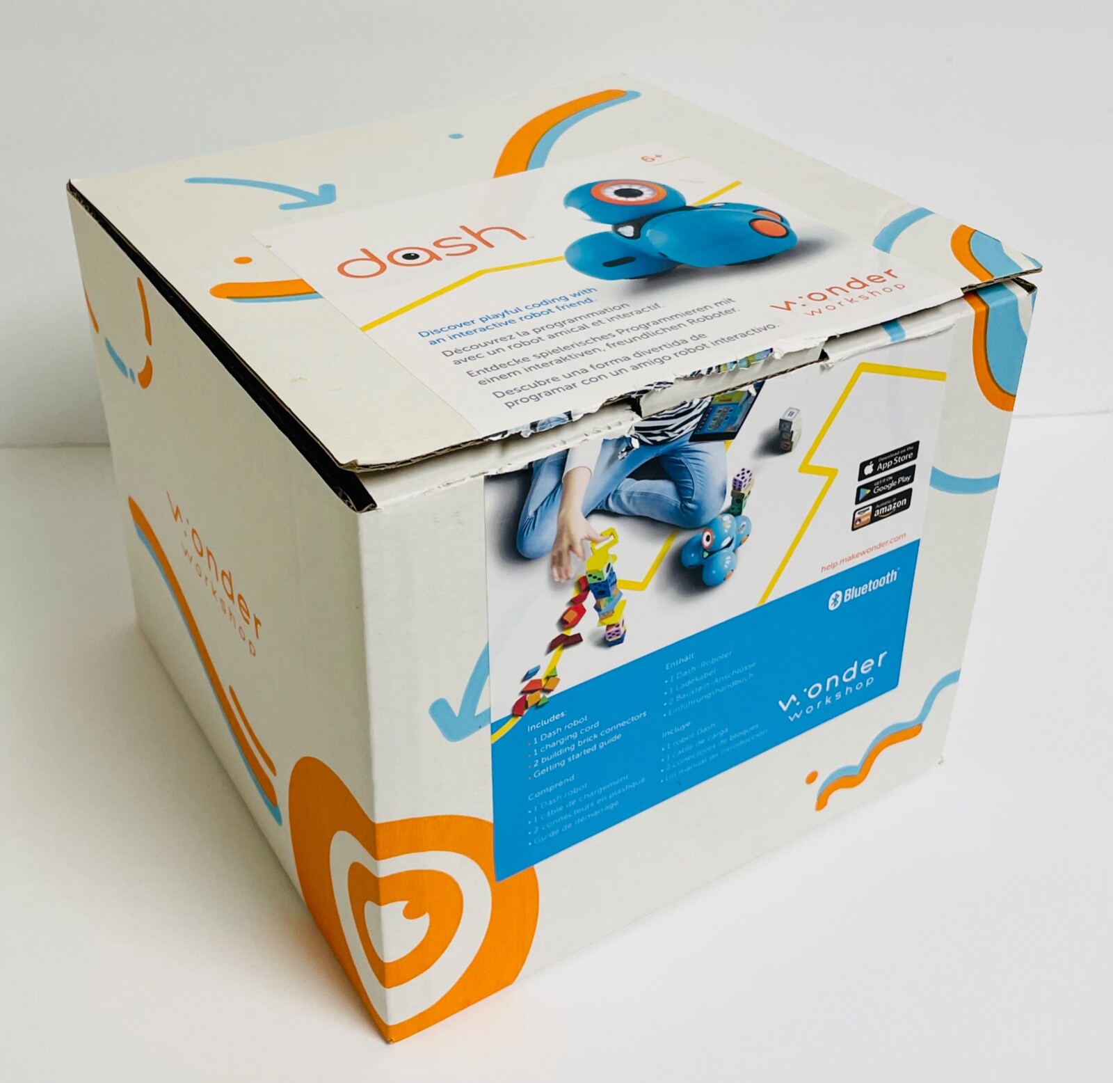 Kids Wonder Workshop DA01 Dash Interactive Robot Coding STEM – EXCELLENT w/Box