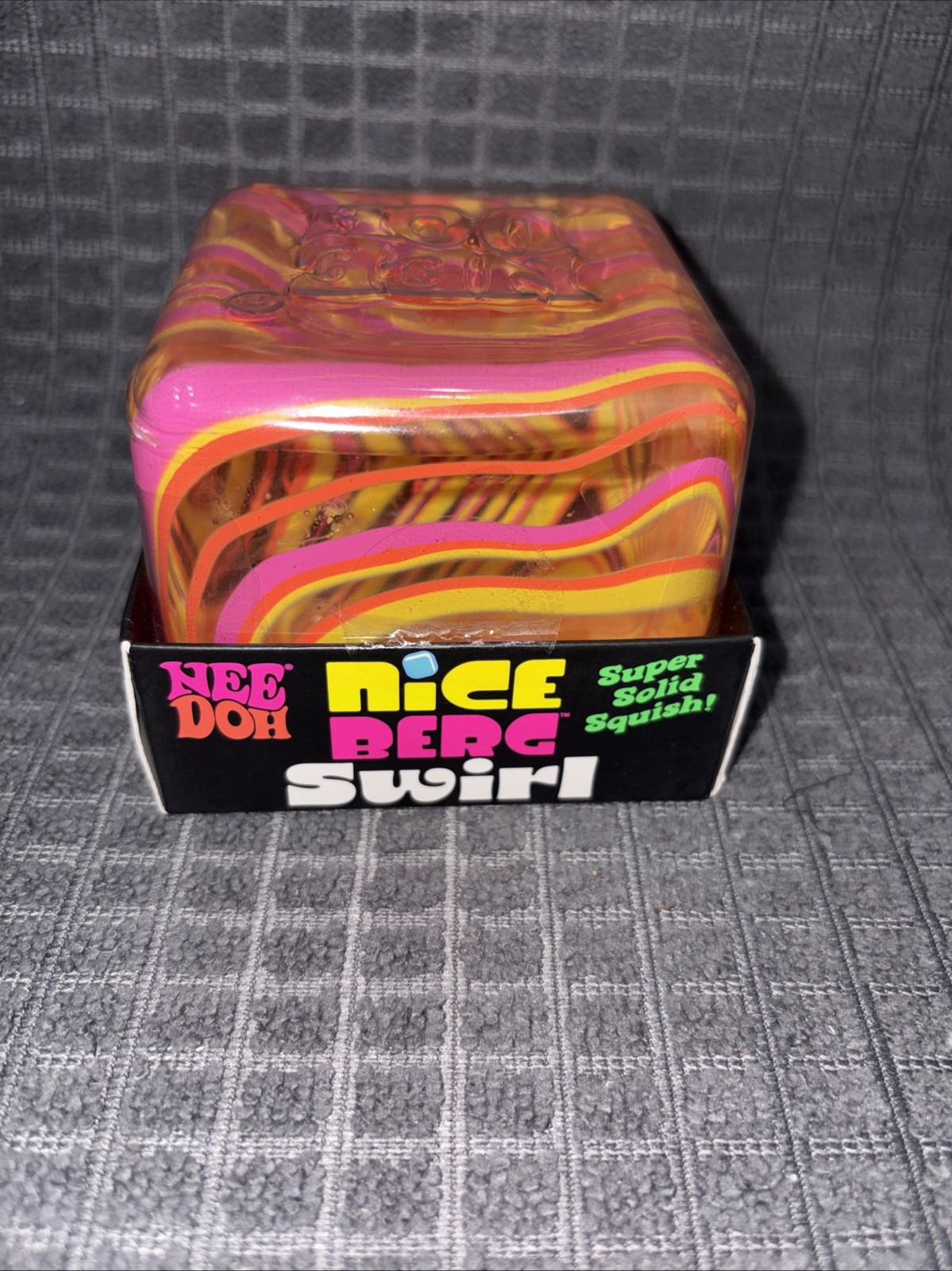 NeeDoh NICE BERG SWIRL – ORANGE PINK YELLOW – Huge Jumbo – SEALED / BRAND NEW‼️
