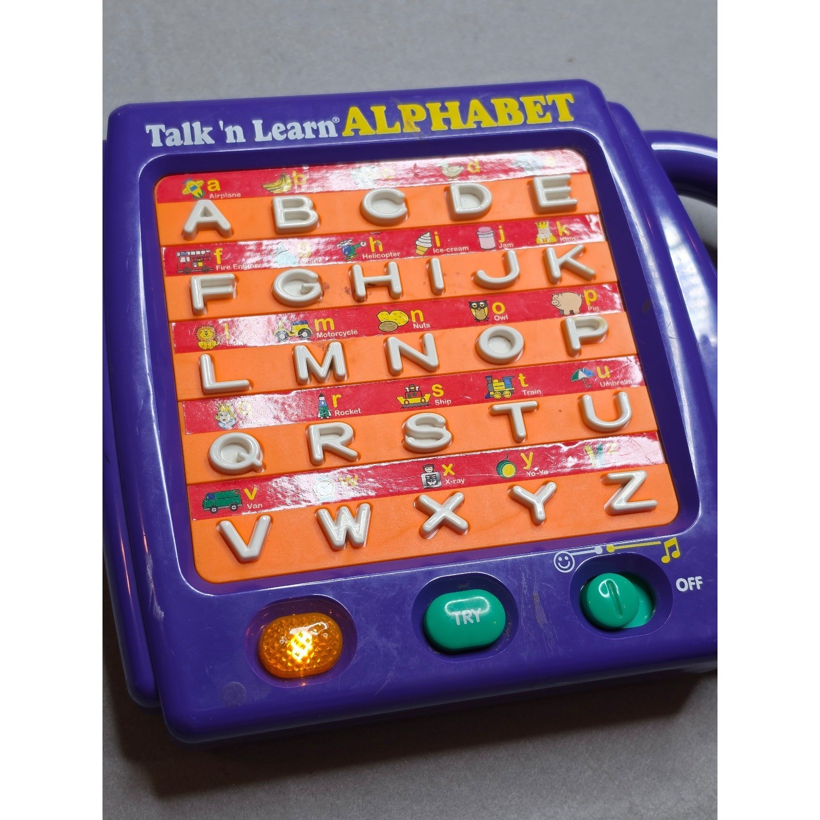 Vintage Scientific Toys Talk ‘n Learn Alphabet Interactive Toy Purple Portable