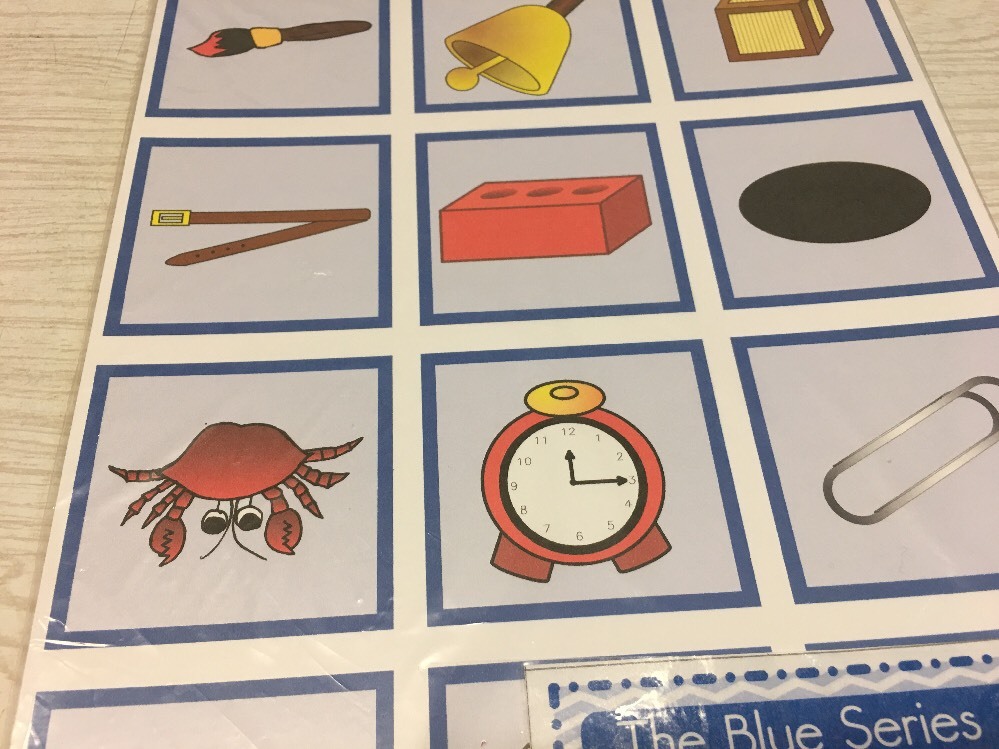 The Blue Series – Pictures For Movable Alphabet – Montessori