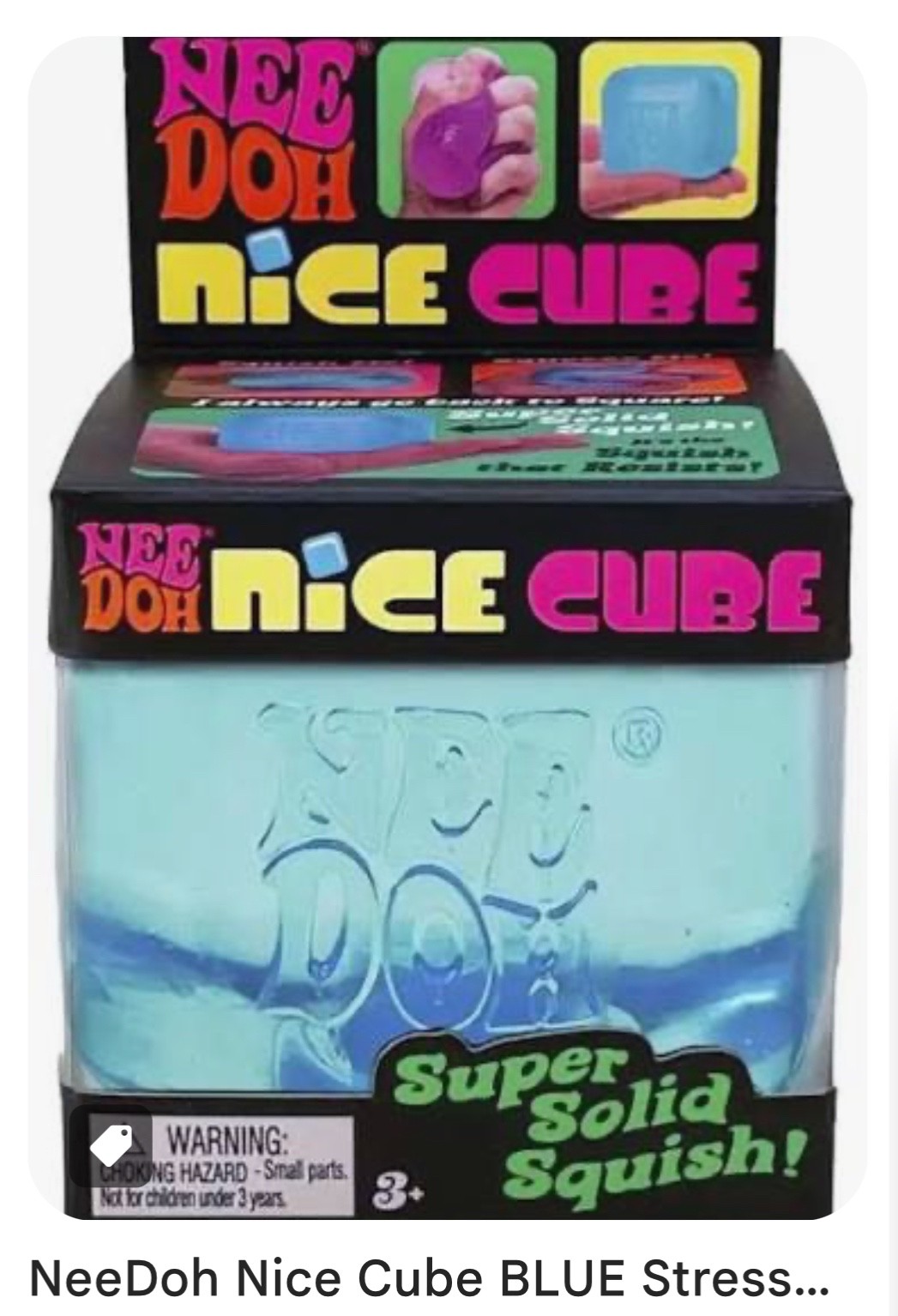 Needoh Nice Cube. Brand new. Blue. Viral squishy toy!