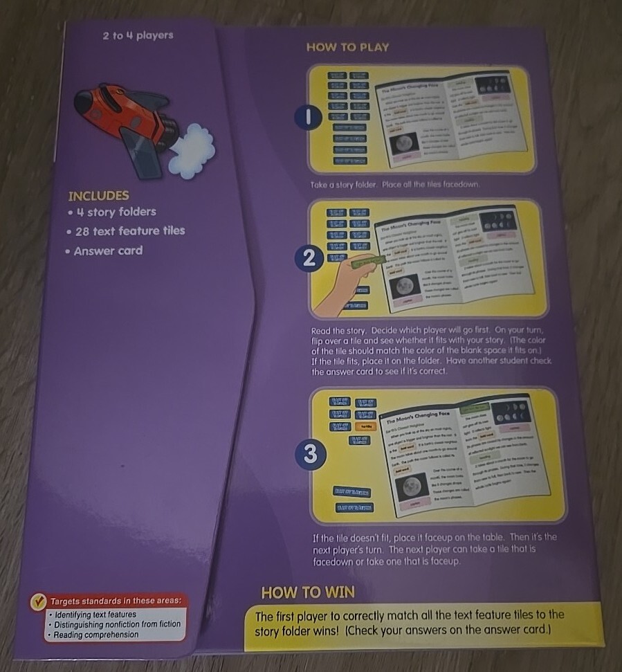 Lakeshore Nonfiction Text Features A Blast Off To Reading Game To HHH 693 Ages 8