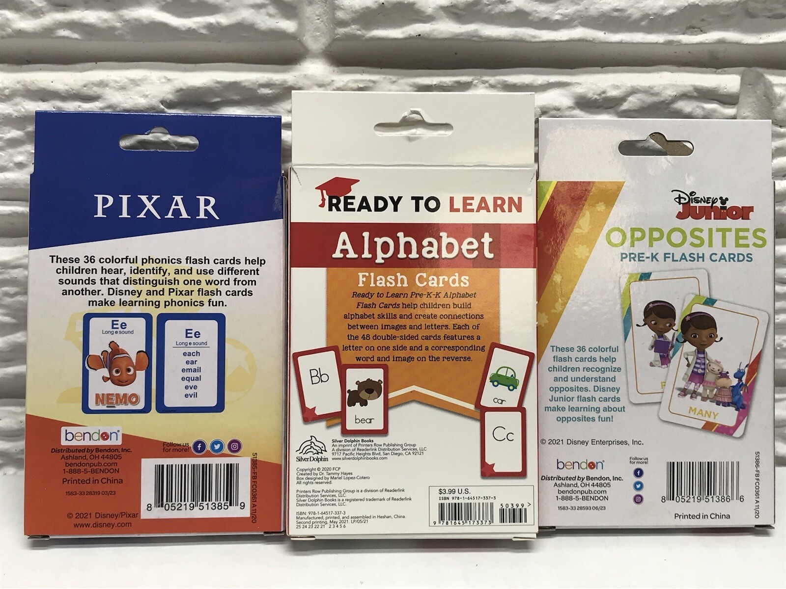 3 NEW Pre-K Learning Flash Card Decks Disney