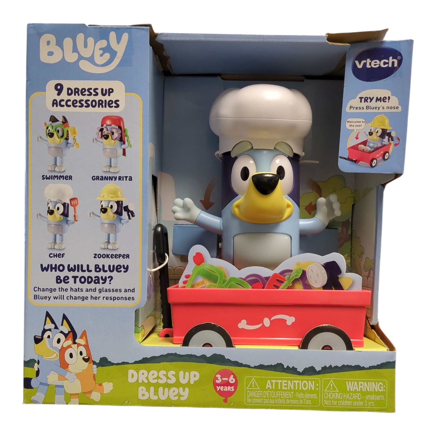 VTech Bluey Dress-Up with 9 Accessories & Wagon