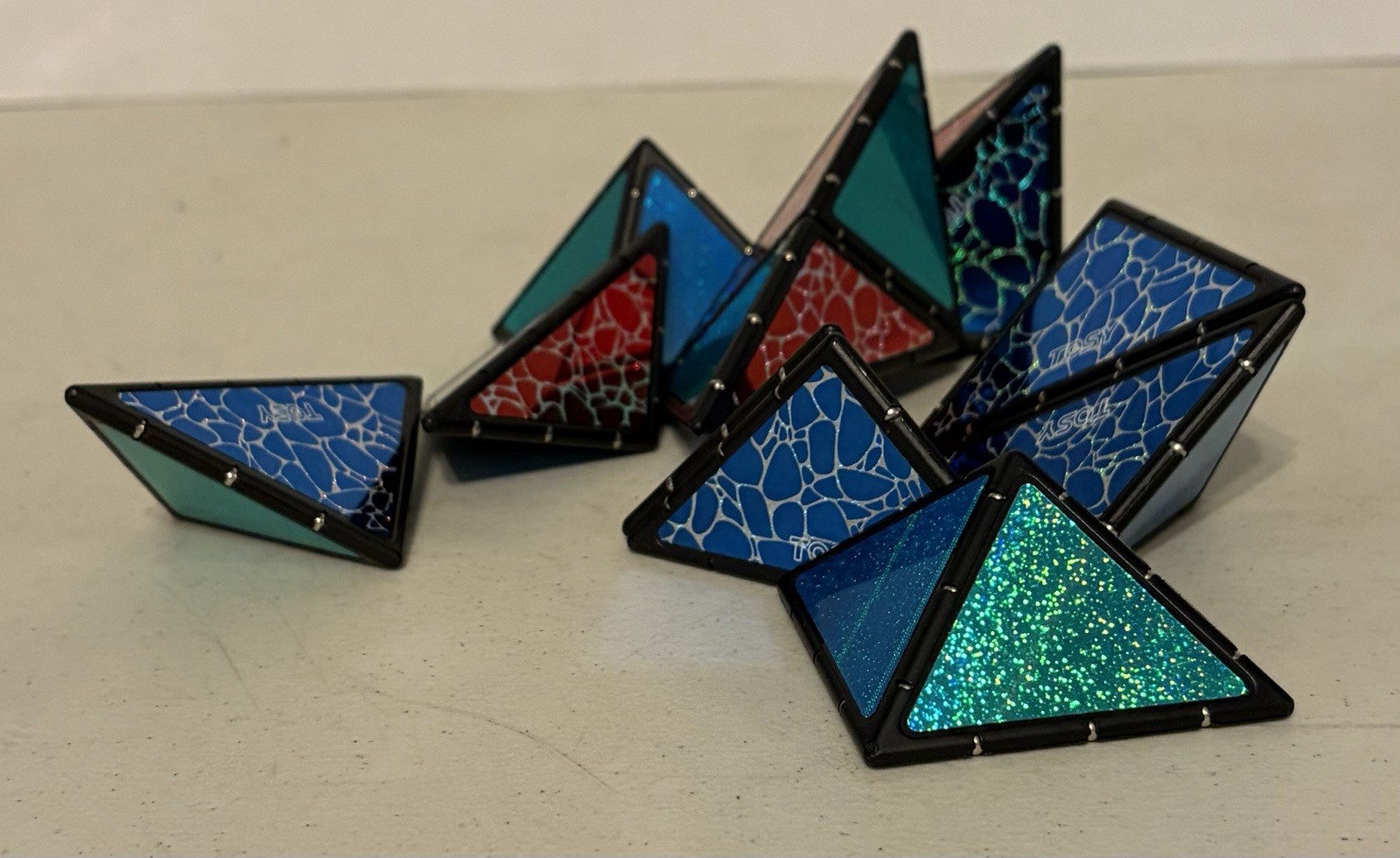 TOSY Magnetic Pyramid 1 Cube Transforms Into A Million Different Shapes
