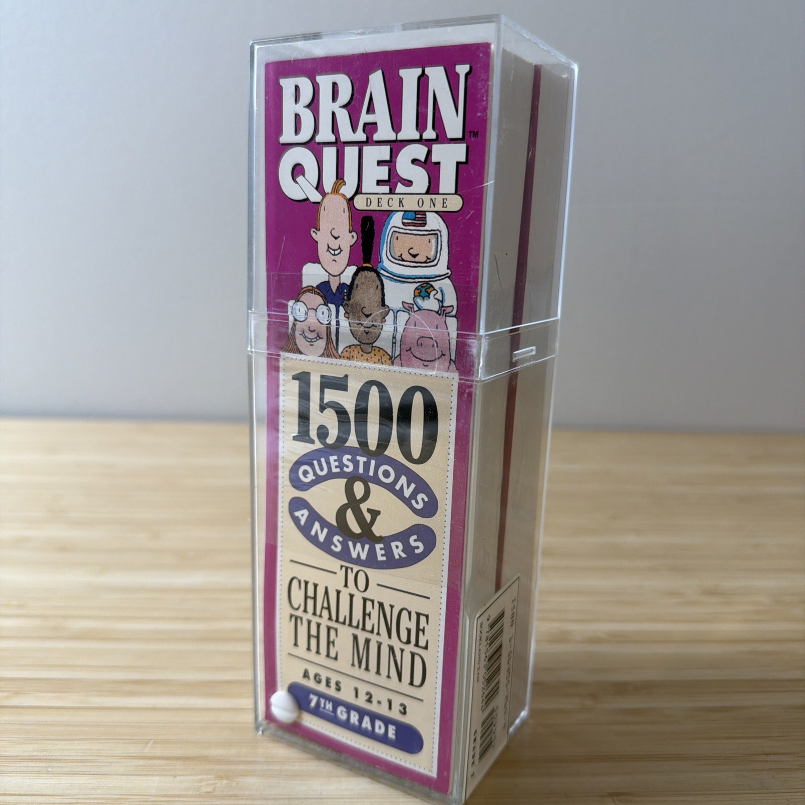 Vintage RARE Brain Quest 1500 Questions & Answers Deck 1&2, 7th Grade New Sealed
