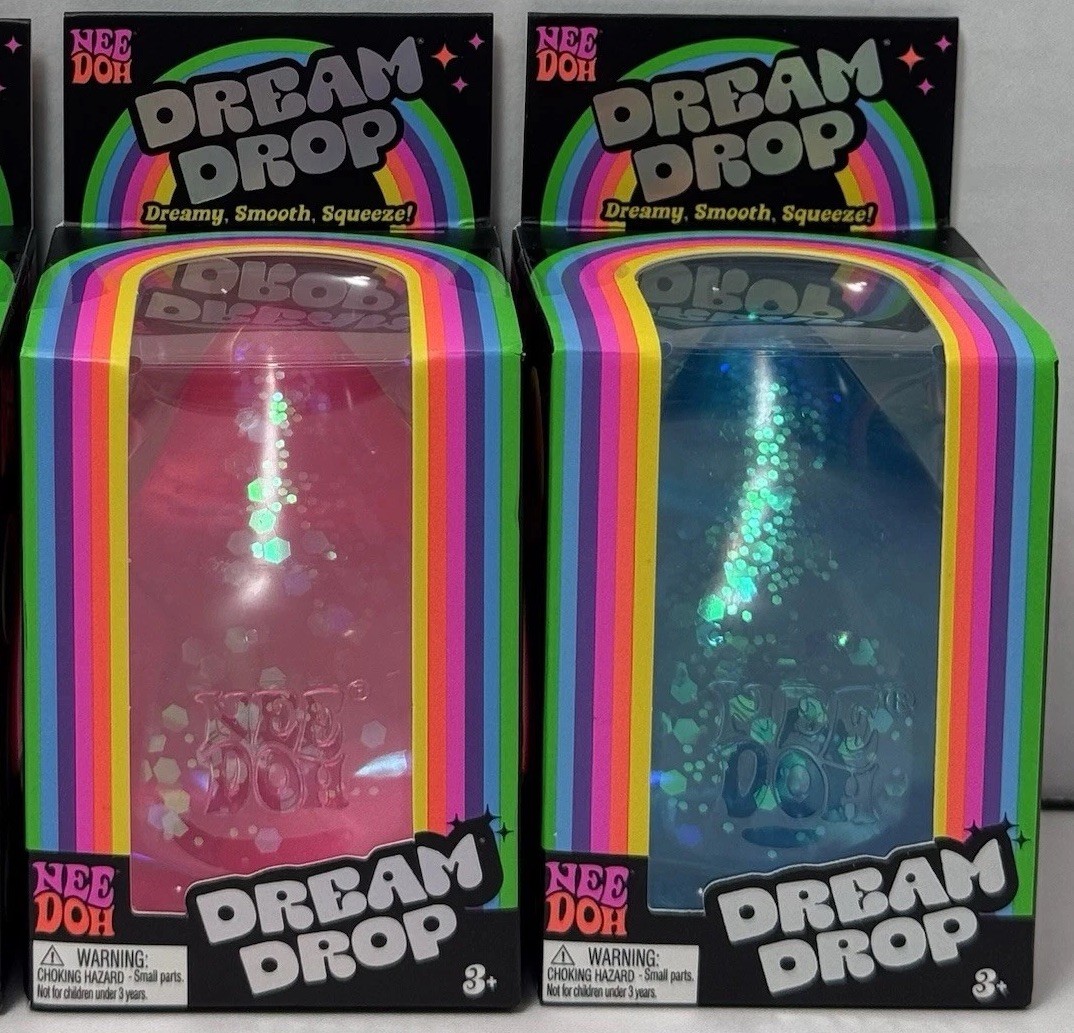 LOT OF 2! NEEDOH DREAM DROP Pink Blue Nee Doh Schylling Authentic 🔥