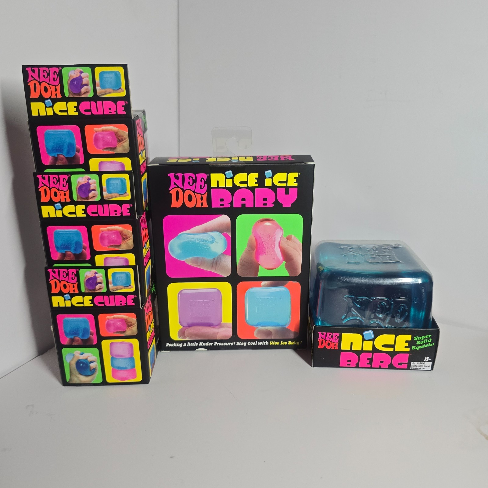 NeeDoh Nice Berg, 3 Nice Cubes and 3 Nice Ice Babys