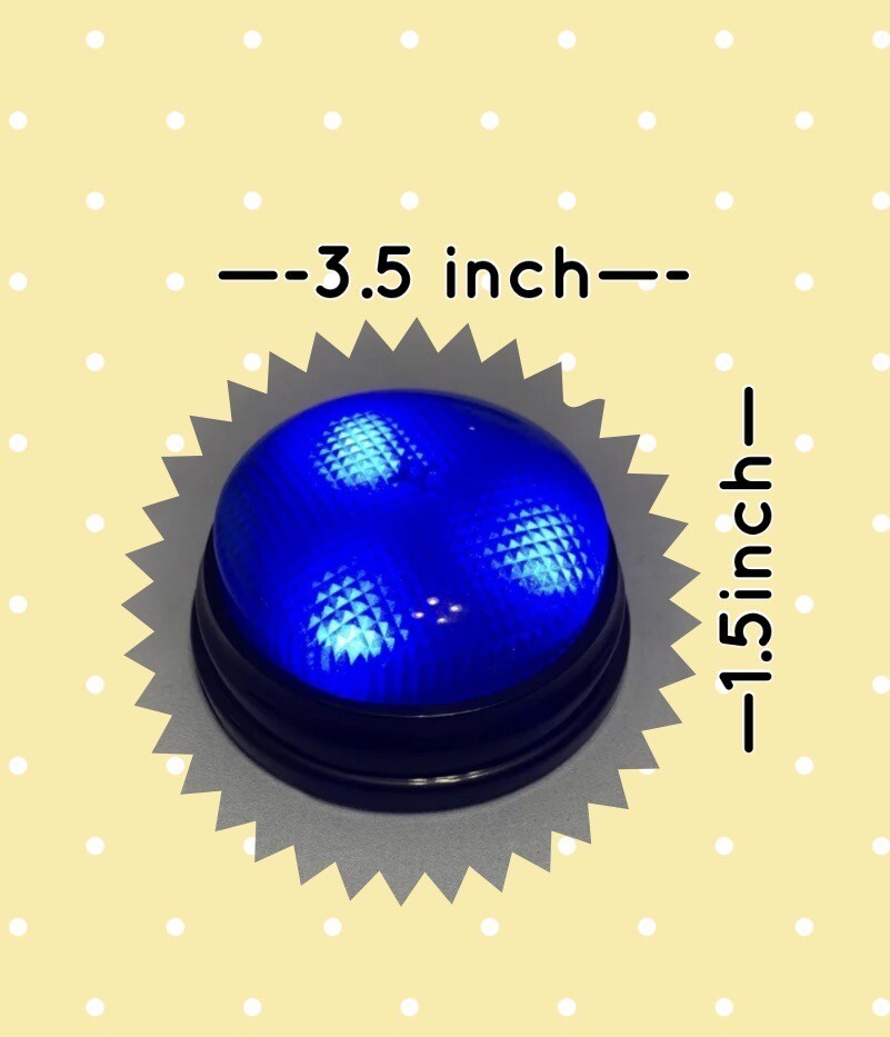 Fun Blue Light Up Push Buzzer With Sound! Learning Resources LRNLER3776