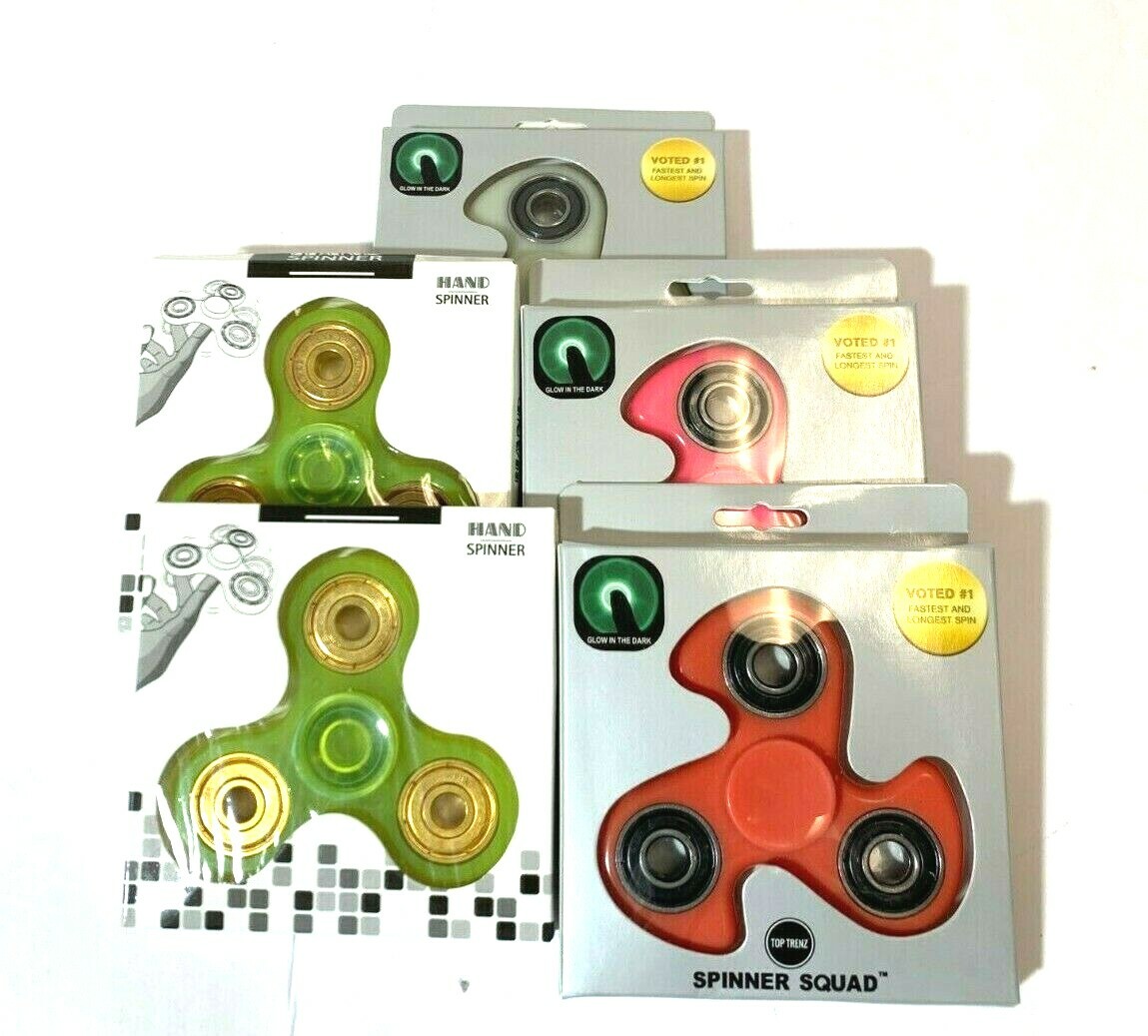 Mixed Lot of 5 Top Trenz Spinner Squad Hand Spinners Toy Bundle