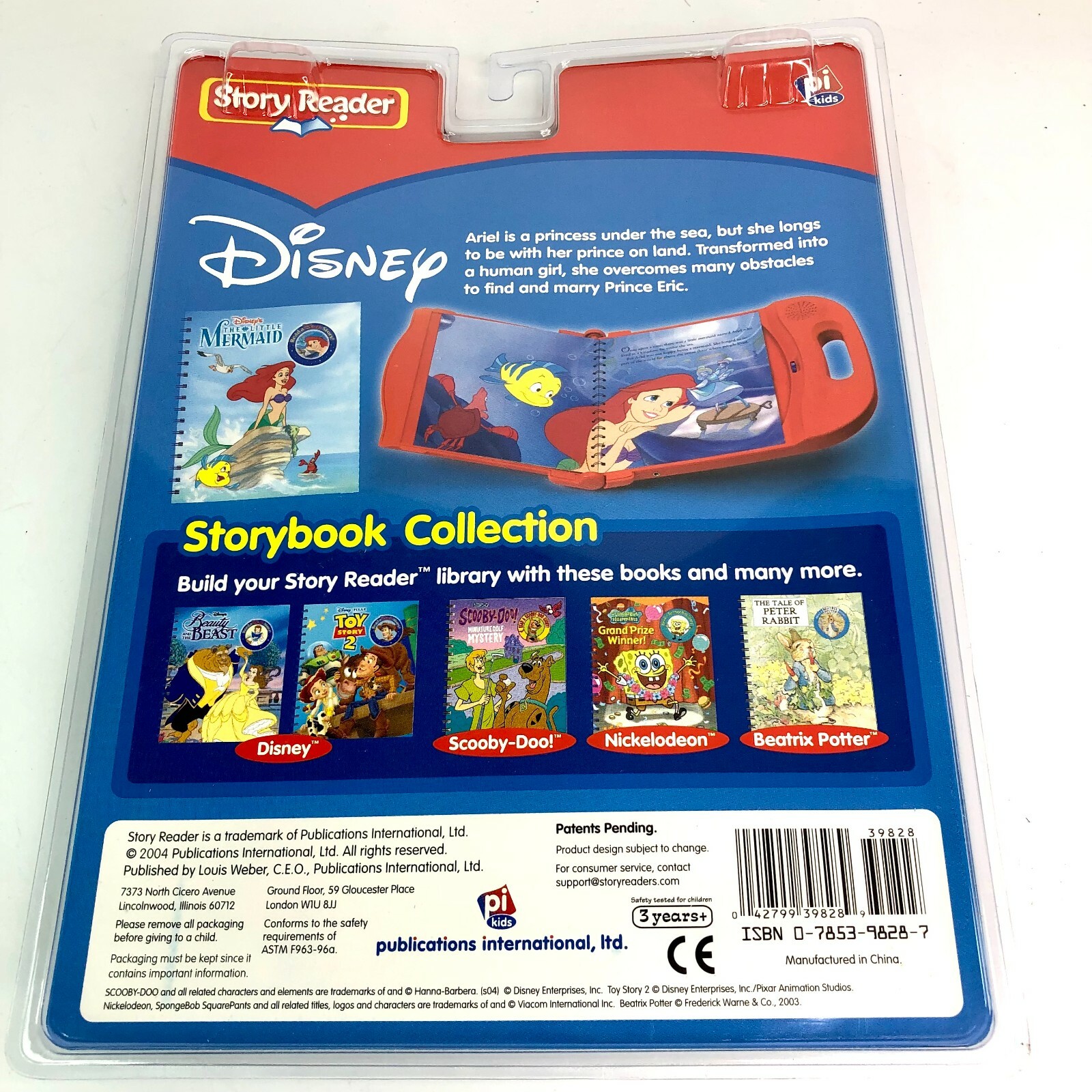 Story Reader – Disney The Little Mermaid Paperback Storybook 2004 – Book & Cart
