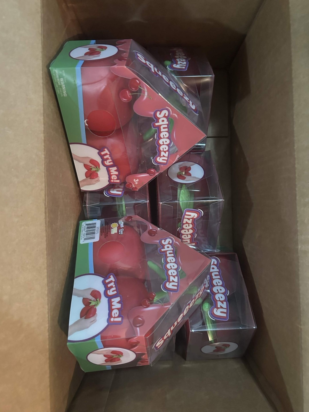 Squeezy Squeeze Sunny Days Toymendous Cherries 5.5-Inch Squeeze Toy – LOT OF 8