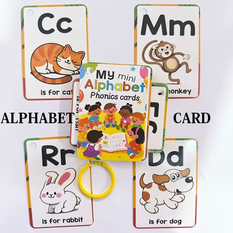 Alphabet Phonics Flash Cards for Toddlers Kids ABC Cards Educational Toys