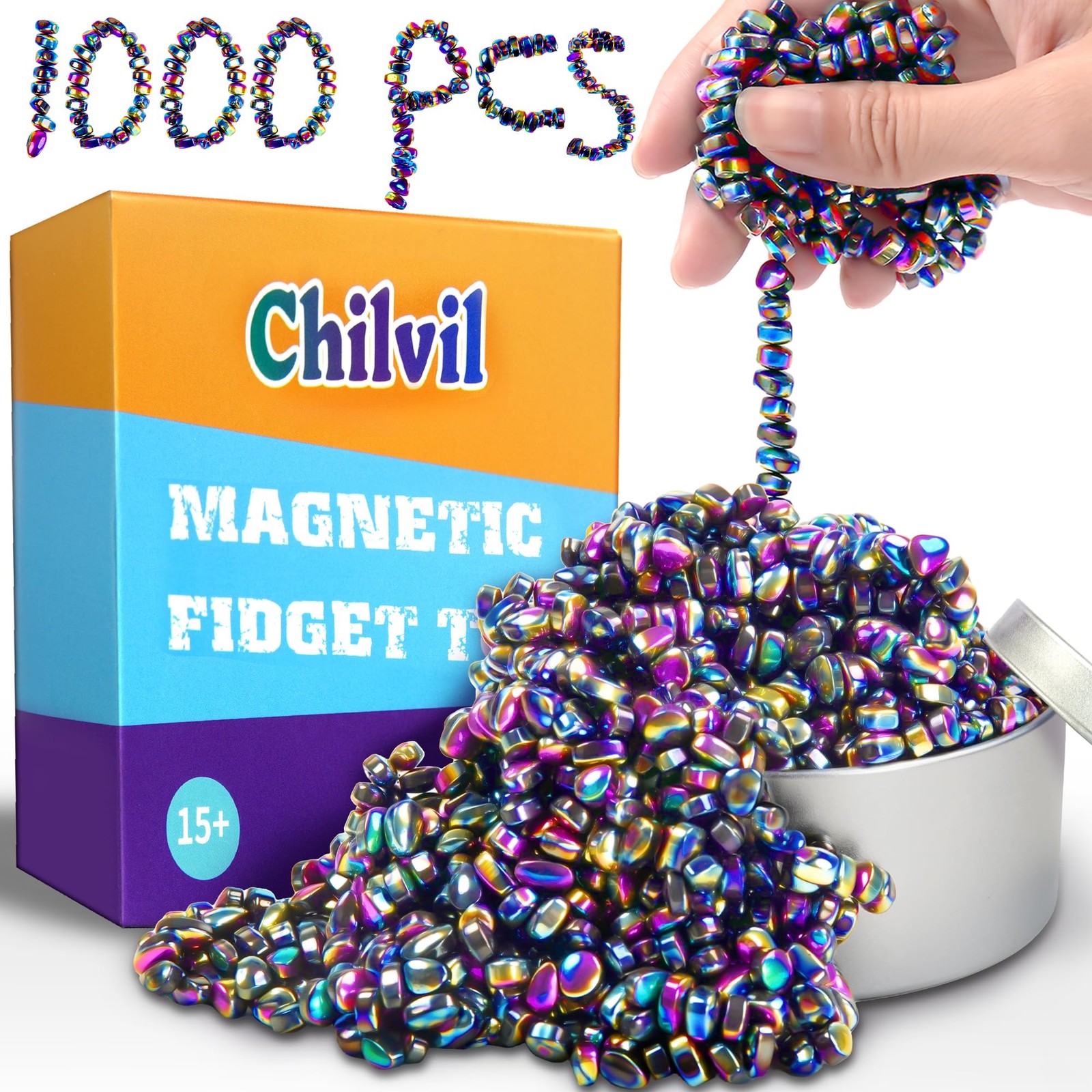 1000pcs Easter Basket Stuffers for Teens Boy, Fidget 91.44 mm, Multicolor