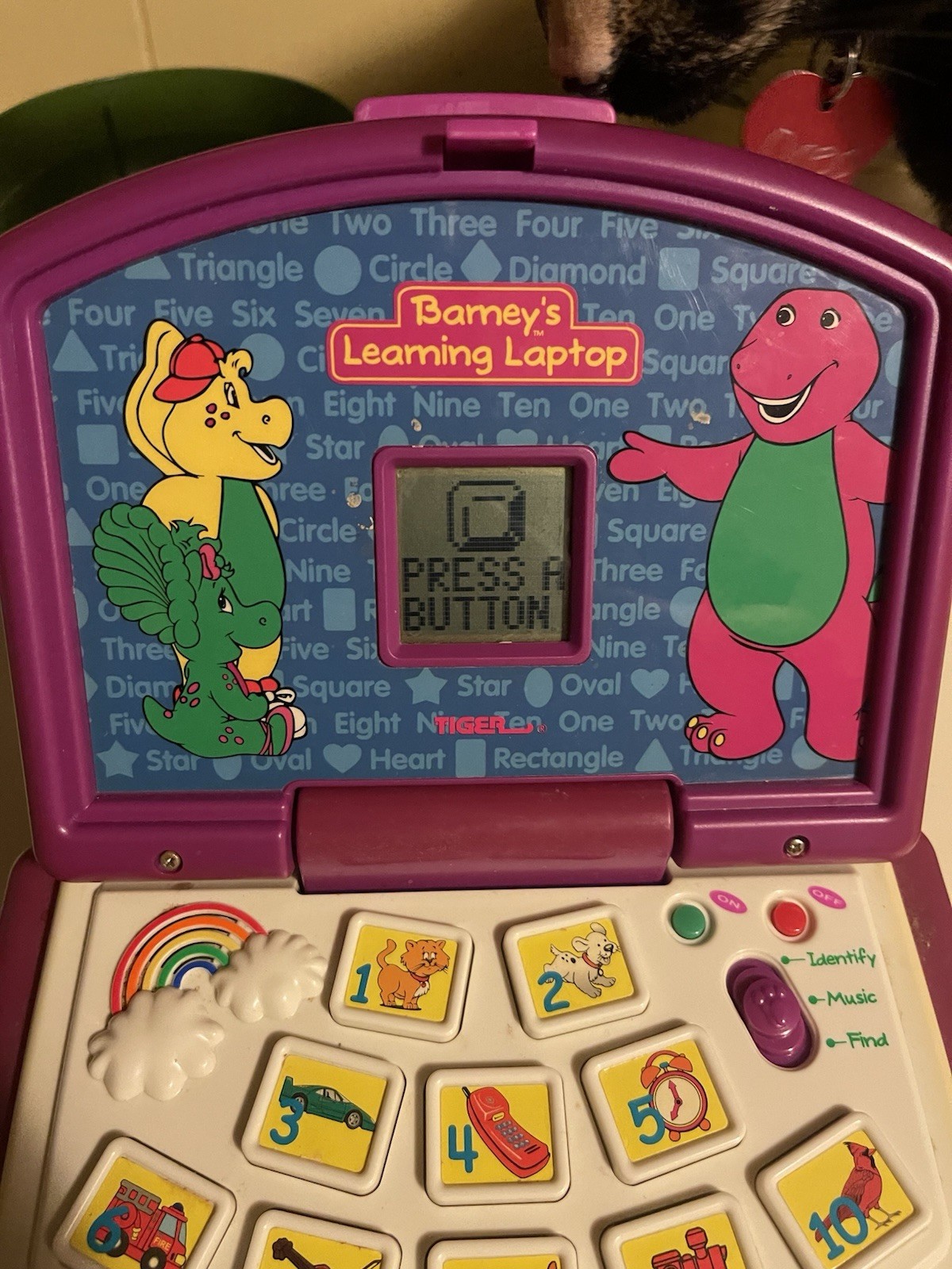 Vintage Barney’s Learning Laptop 1999 WORKS BUT HAS NO SOUND