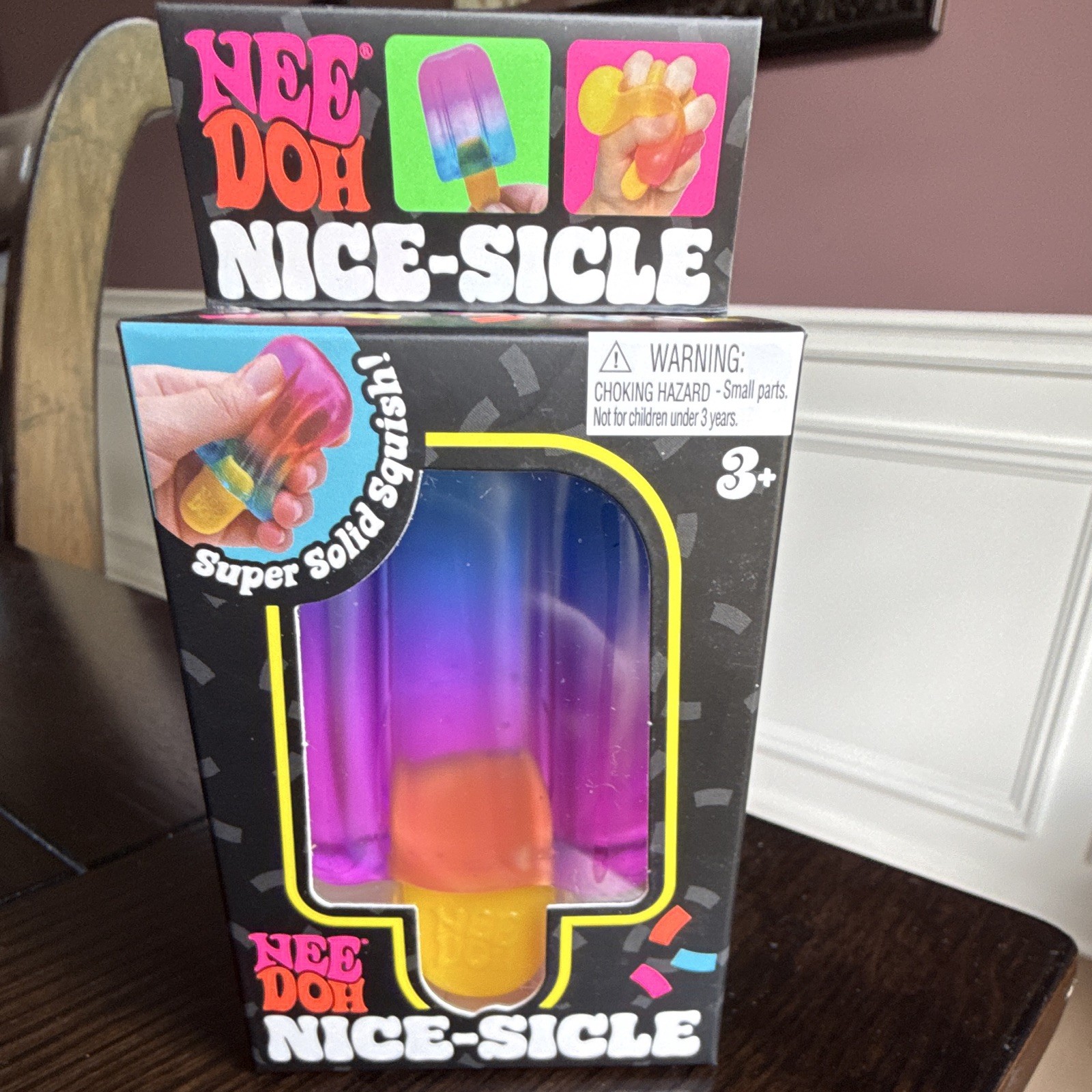 Schilling Nee Doh Nice-Sicle Super Solid Squish Sensory Popsicle NeeDoh Purple