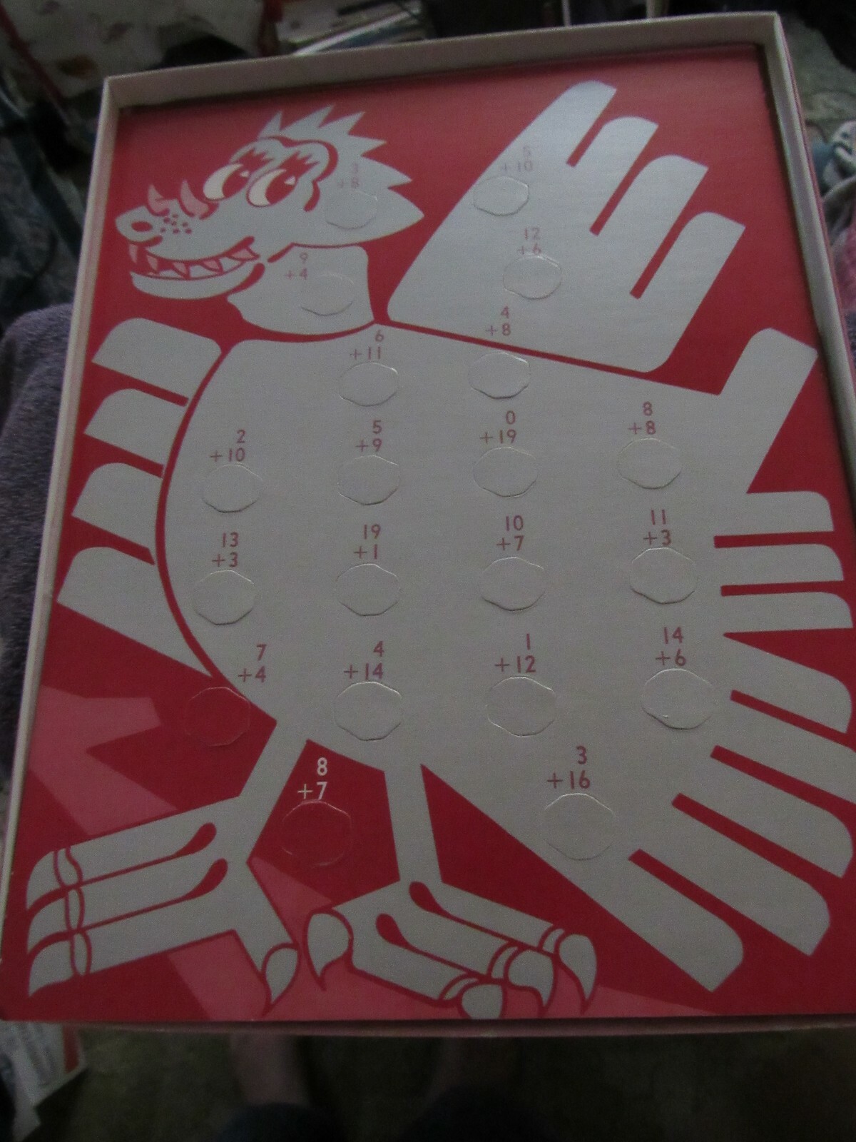 Vintage 1977 Turn n Learn Self Checking Addition Math Cards Monster Theme Set